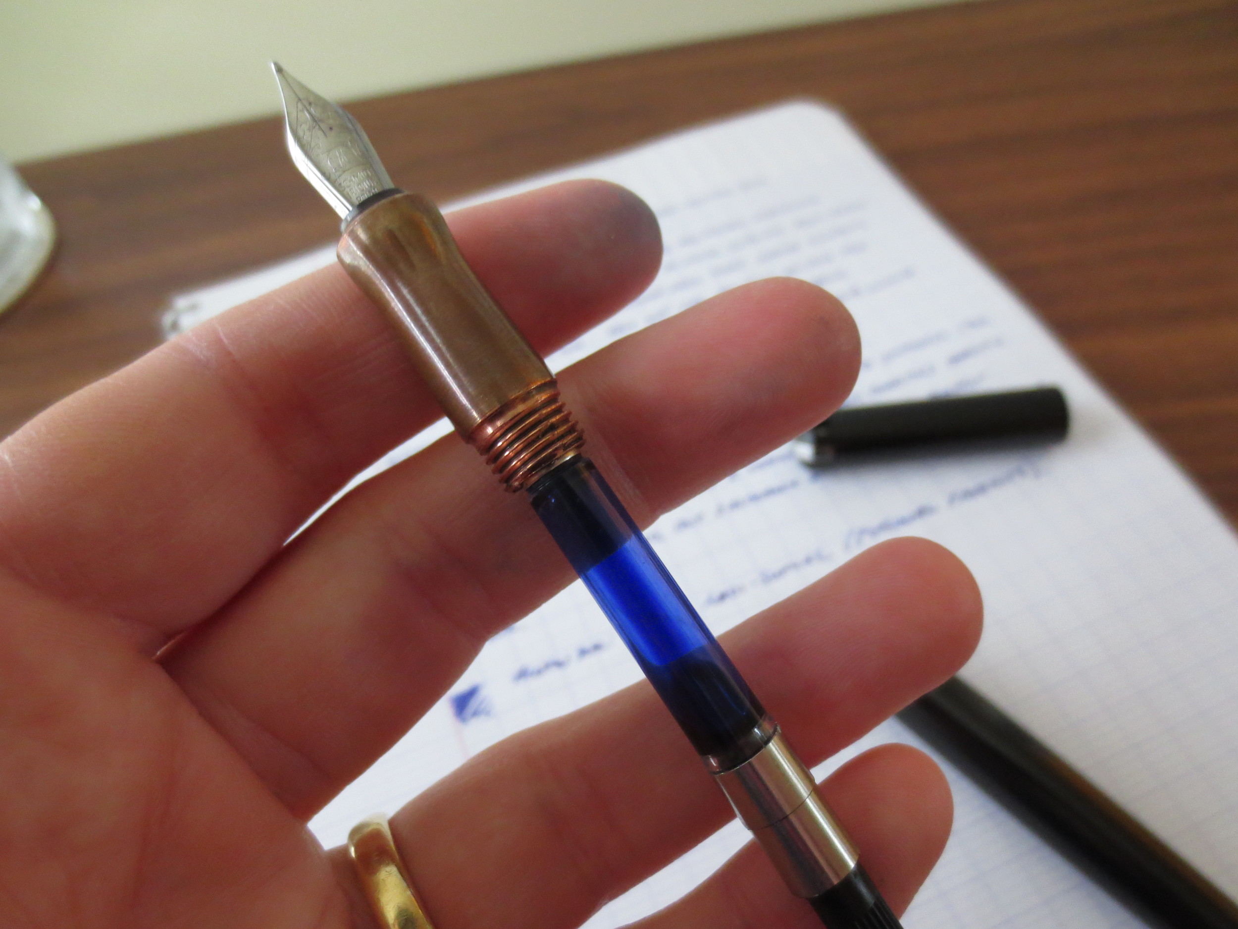 Gourmet Pens: Review: @KarasKustoms Ink Fountain Pen - Black/Copper &  Gold/Brass