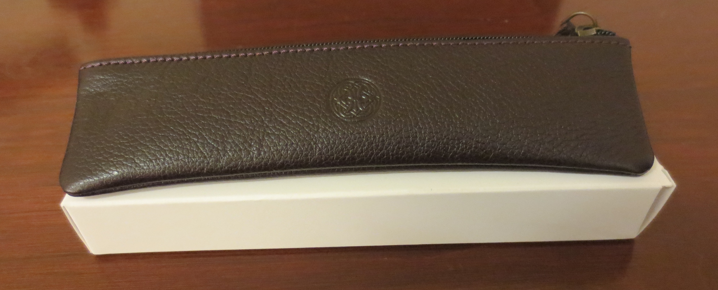 New Franklin-Christoph packaging. I love the useful leather pen case/carryall. (I now have two of them.)