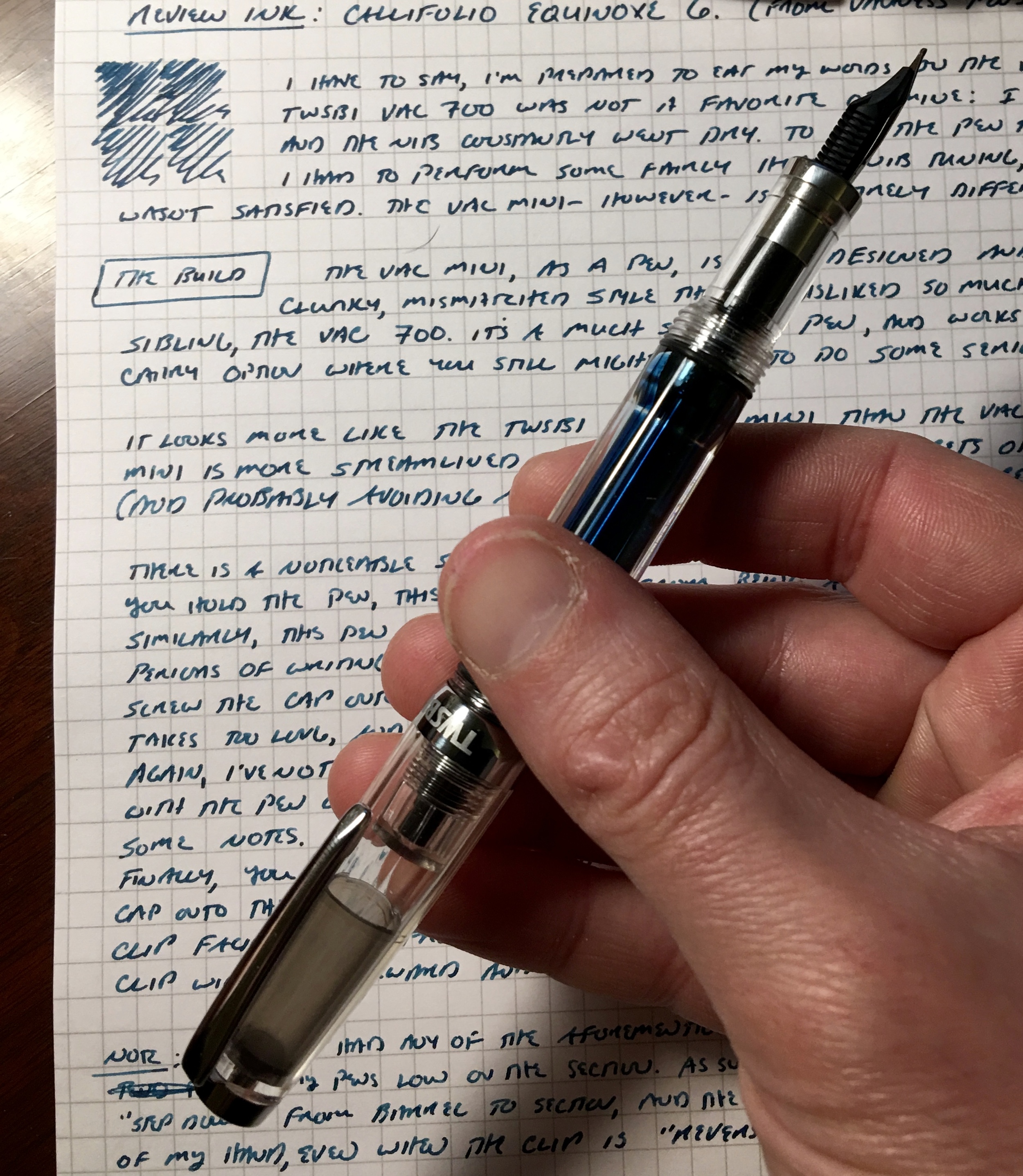 TWSBI Vac Mini Fountain Pen - Smoke - The Goulet Pen Company