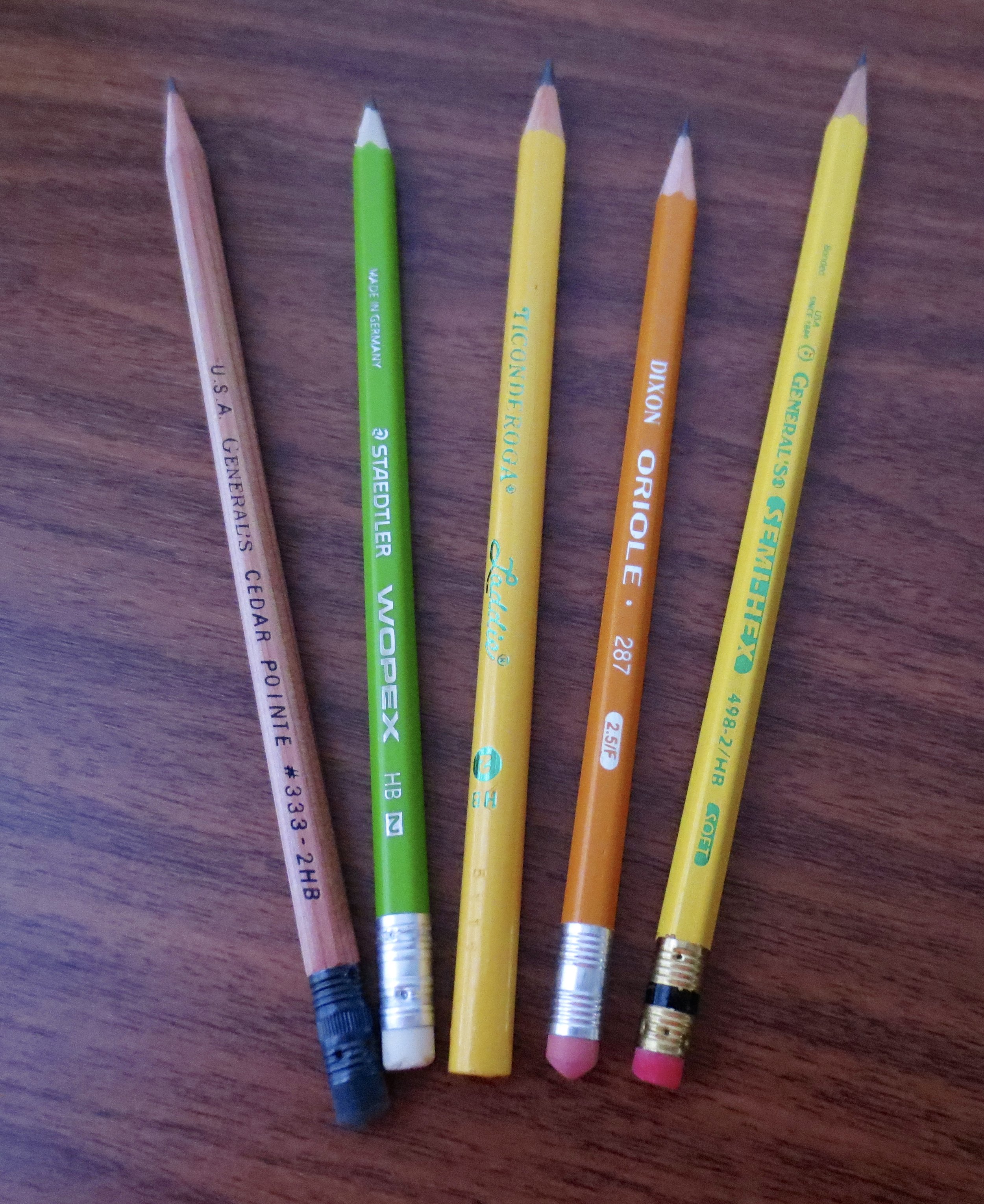 Five Pencils I Use