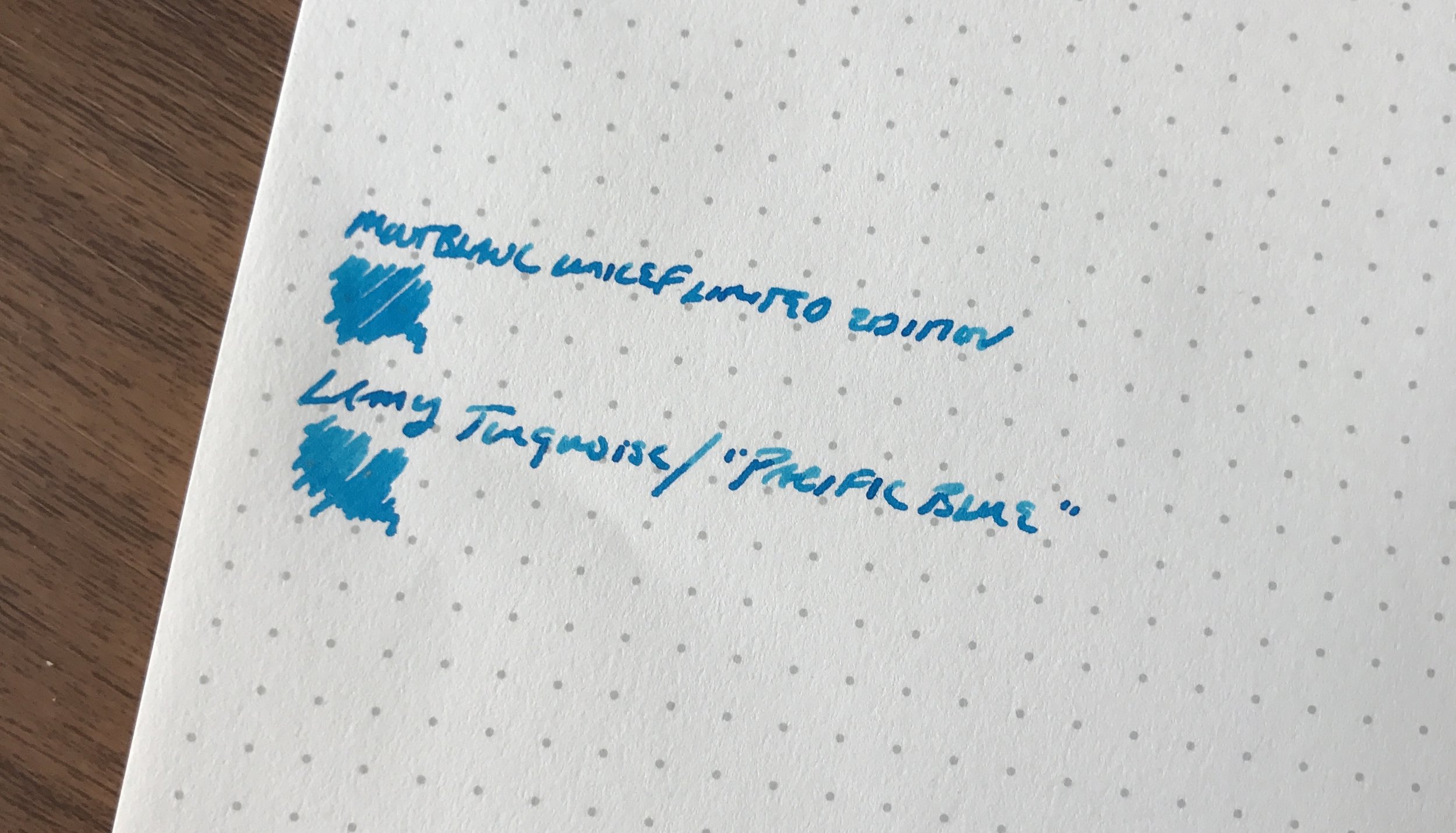 Montblanc petrol discount blue ink review