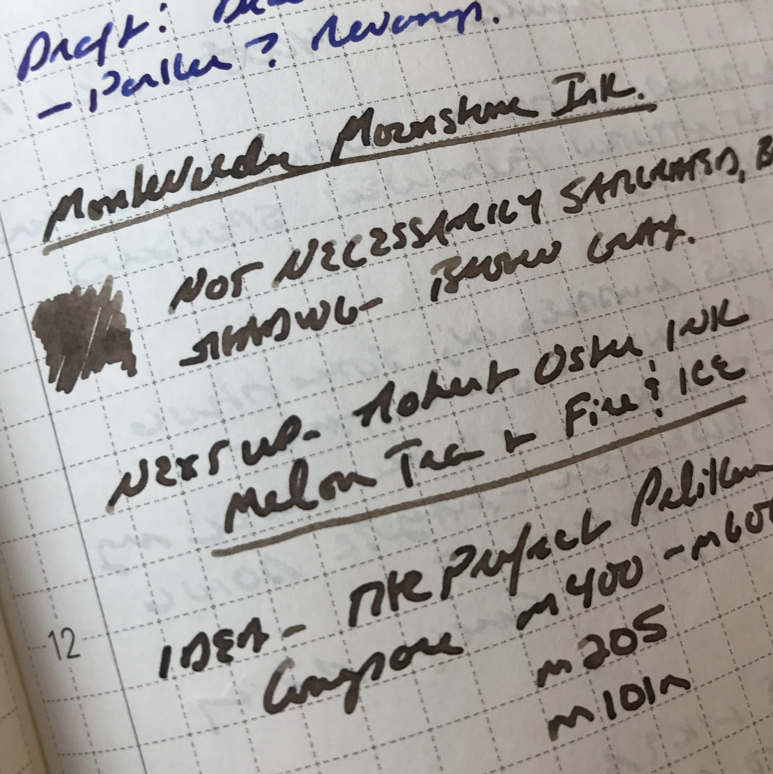 Another shot of the Moonstone, in a broader nib, showing a bit of shading. 
