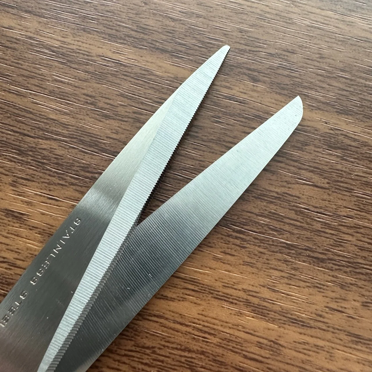 Allex Jagged-Blade Desk Scissors Close-Up