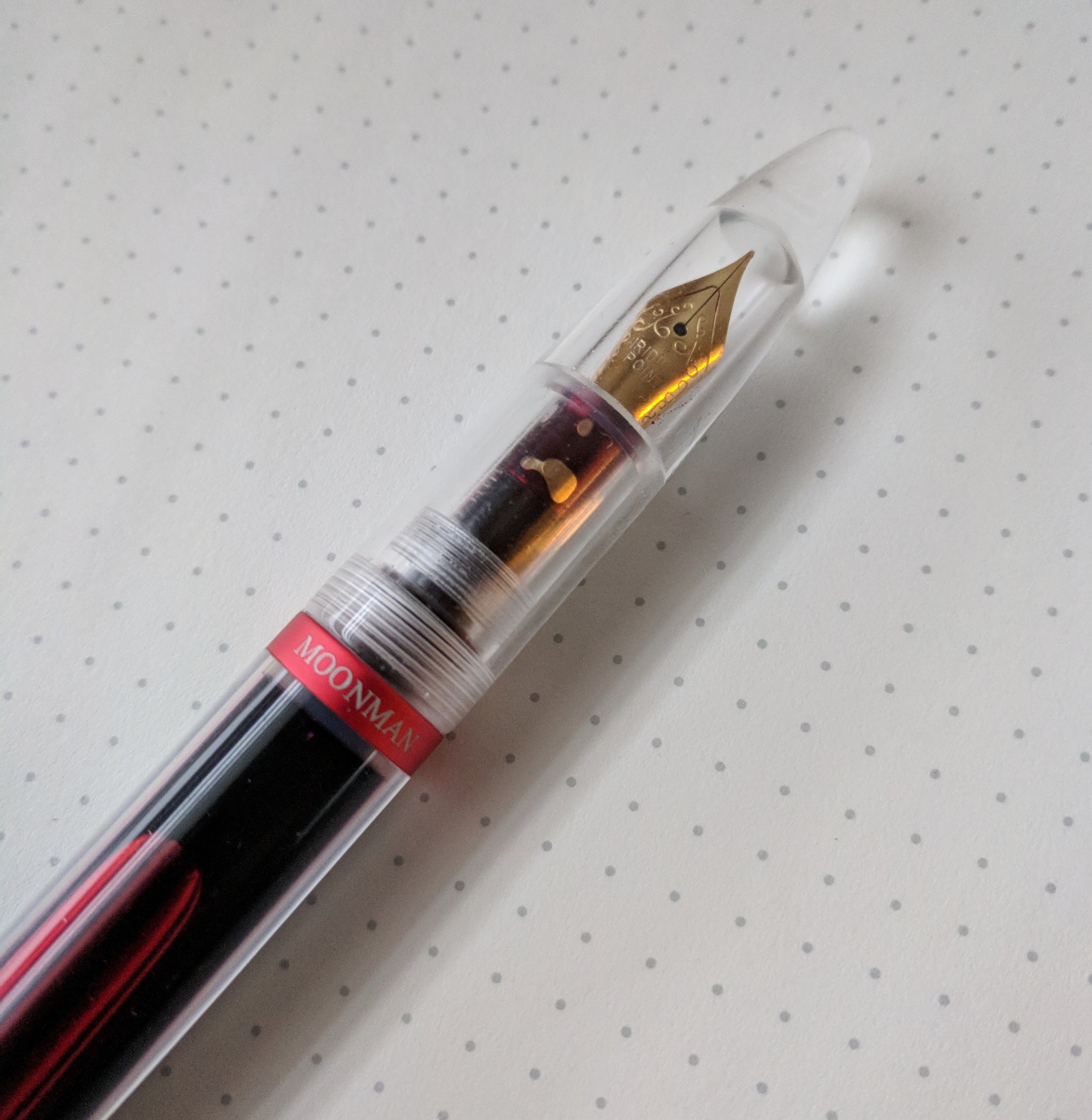Large Ink Capacity Eye Dropper Pen EF/ F Nib Details about   Moonman M2 Purple Fountain Pen 
