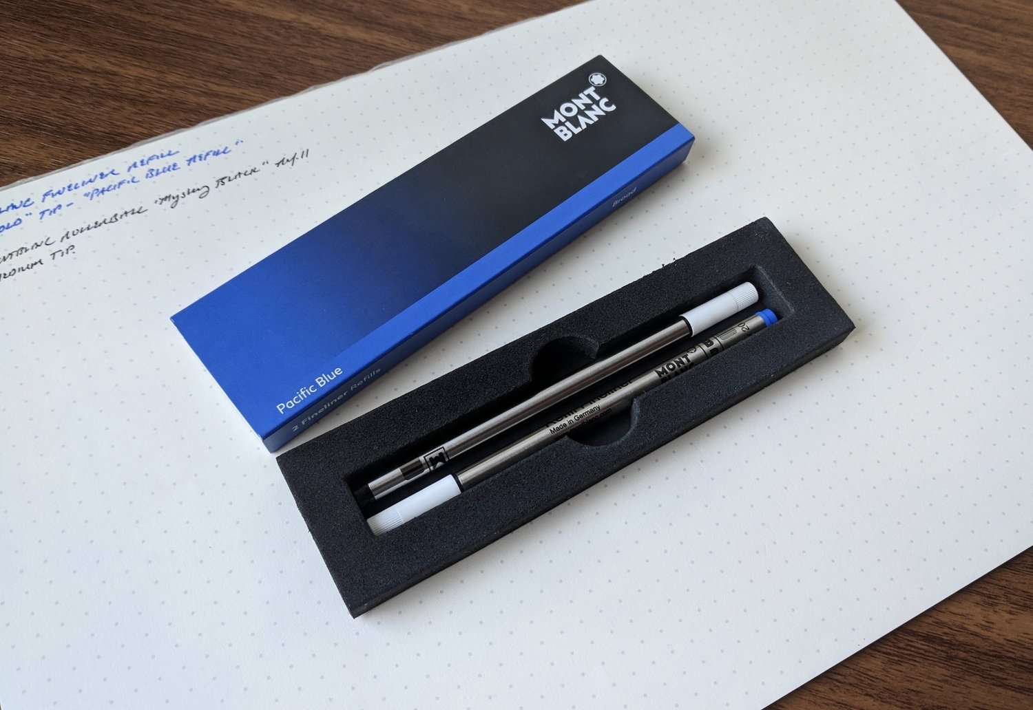 New Made In Germany Anodized Blue Schmidt Capless Retractable  Rollerball Pen 