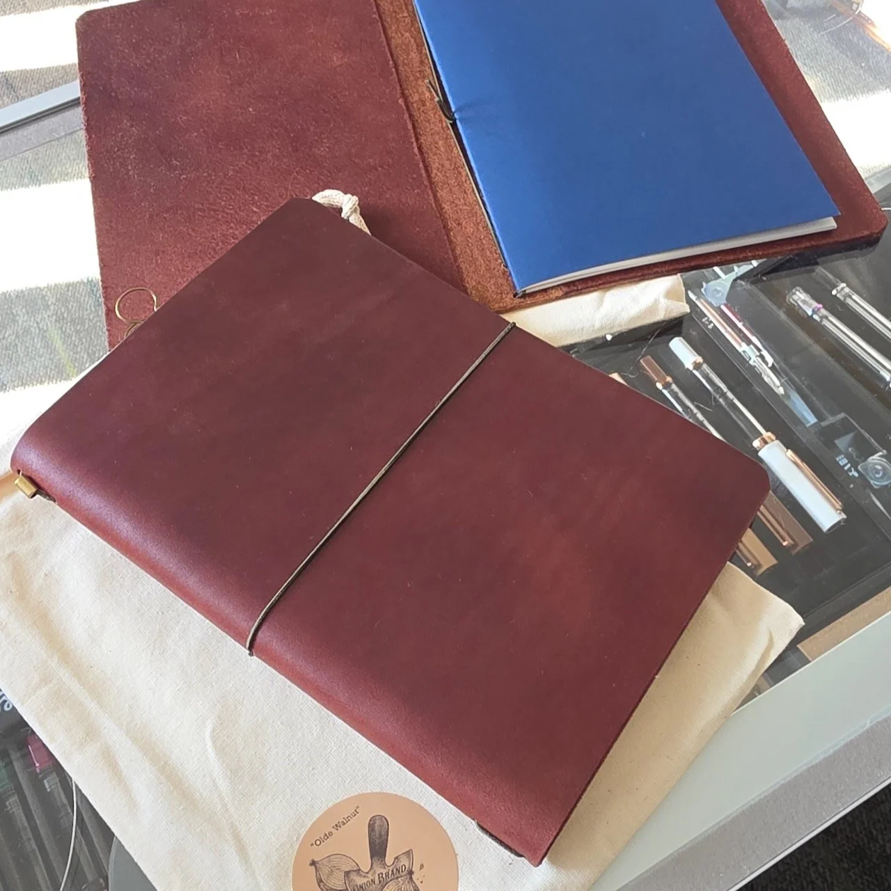 Onion Brand A5 Leather Cover Olde Walnut
