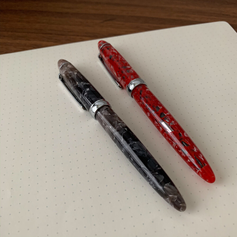 Penbbs 308-28SF Colorful Acrylic Fountain Pen Fine Nib Office Converter Writing
