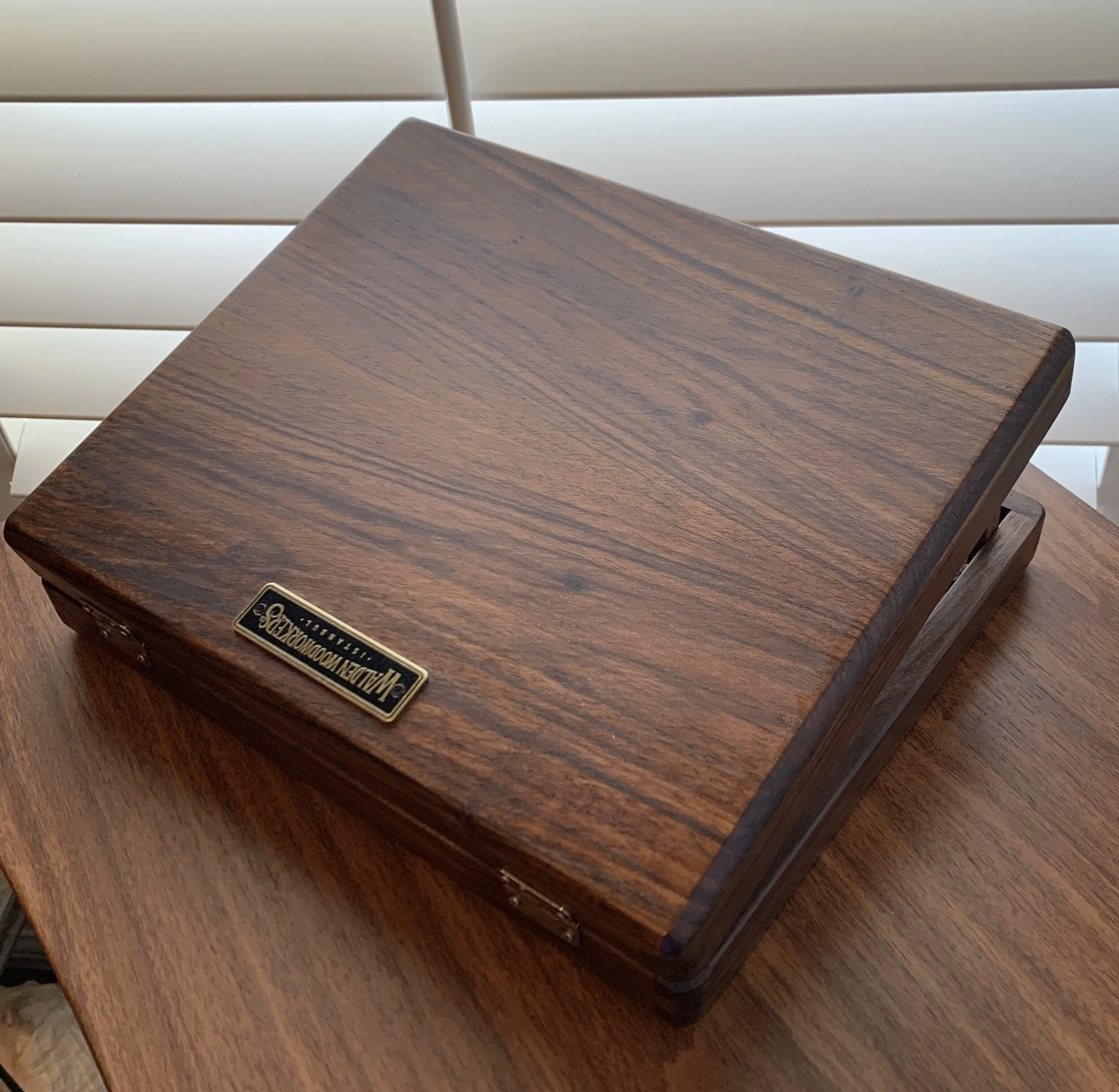 The Writing Box - Portable Wooden Writing Desk - Galen Leather