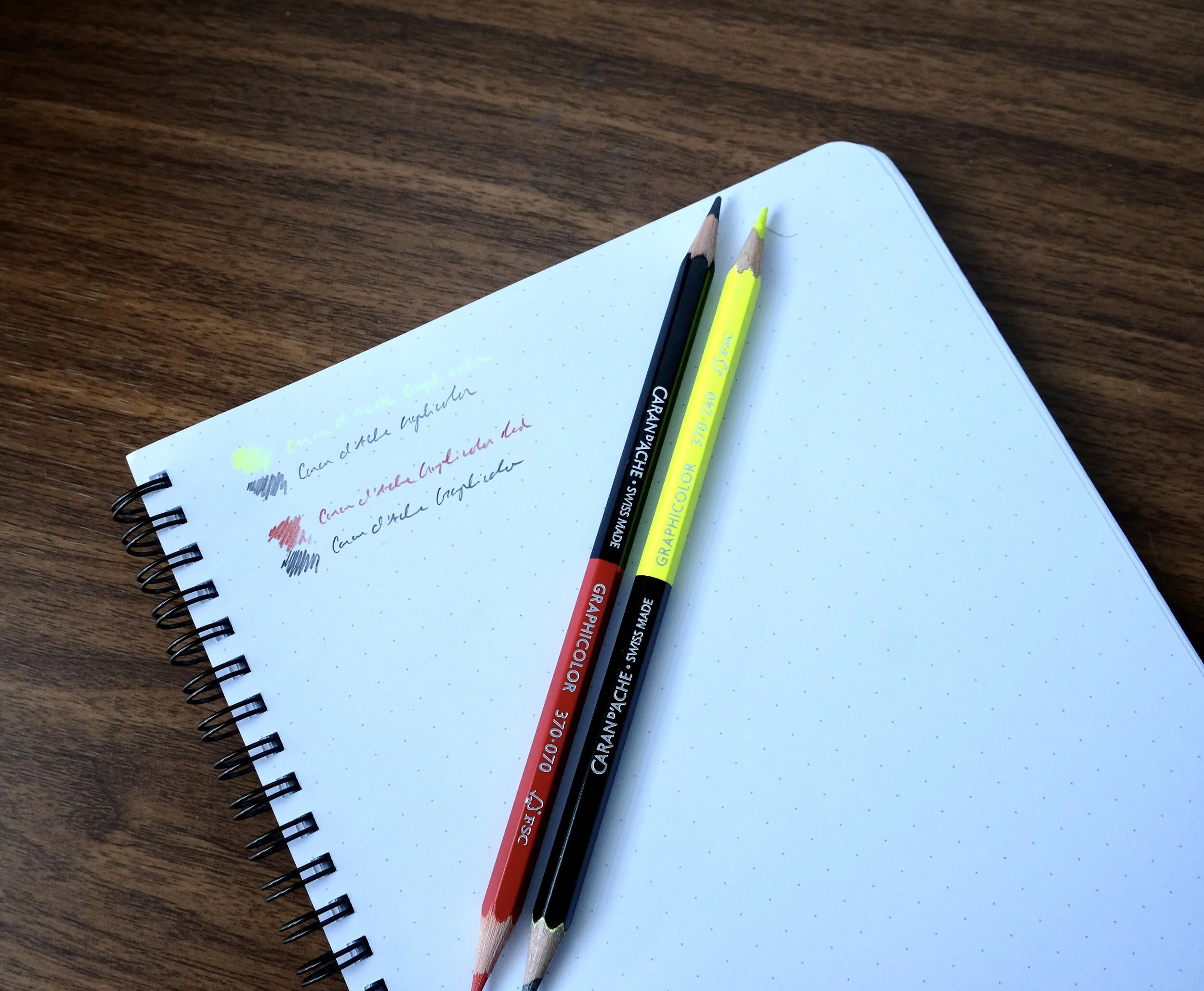 Caran d'Ache Graphicolor Writing Samples