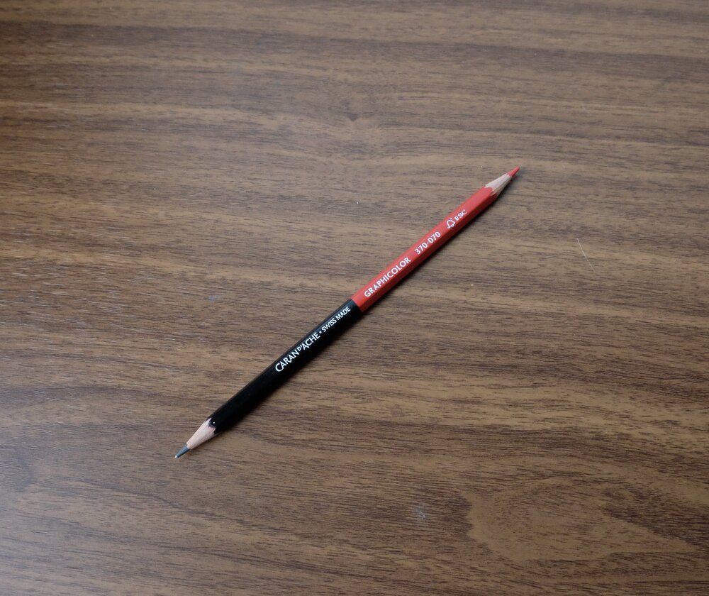 Caran d'Ache Graphicolor Red/Graphite Bicolor Pencil — The