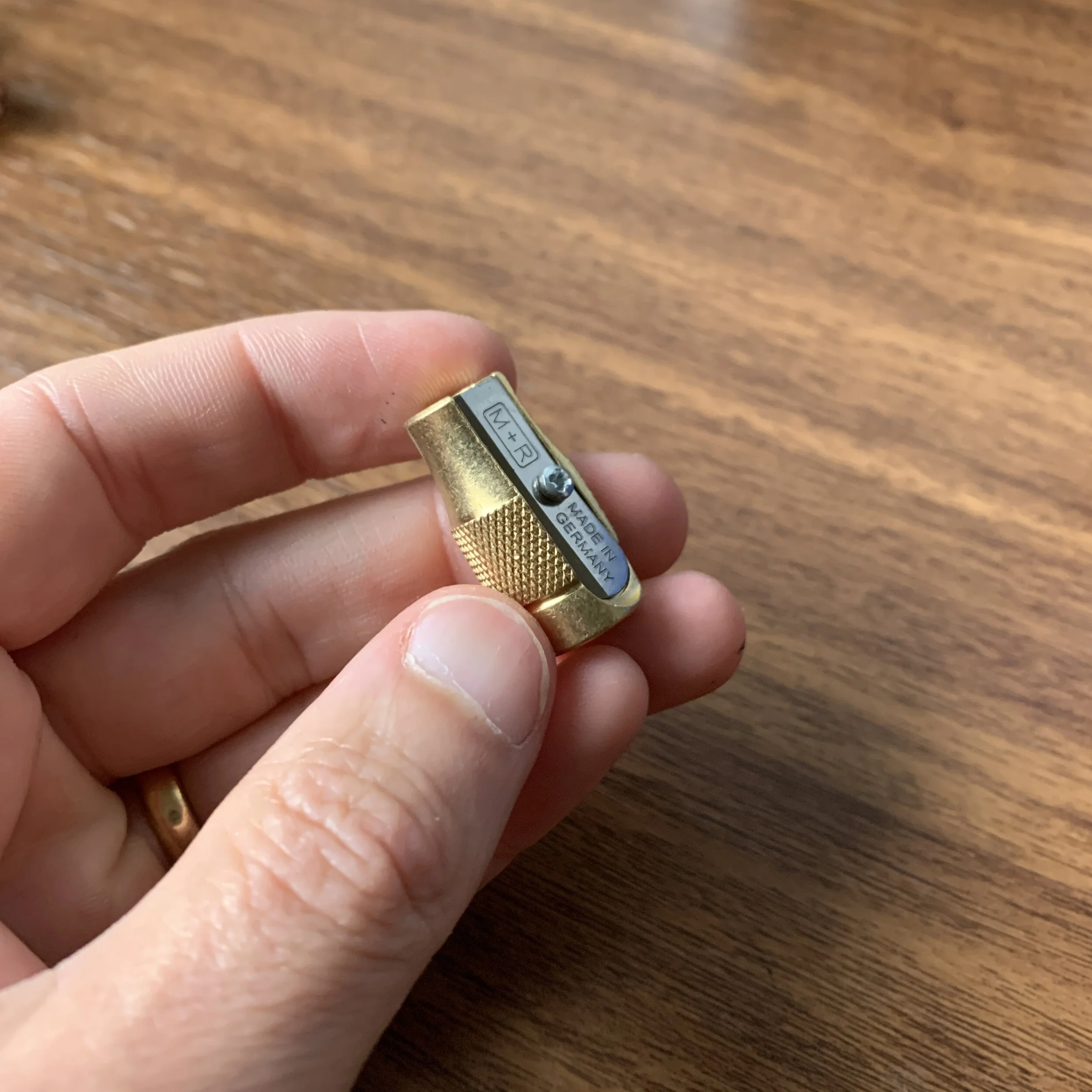 M+R "Pollux" Sharpener in Hand