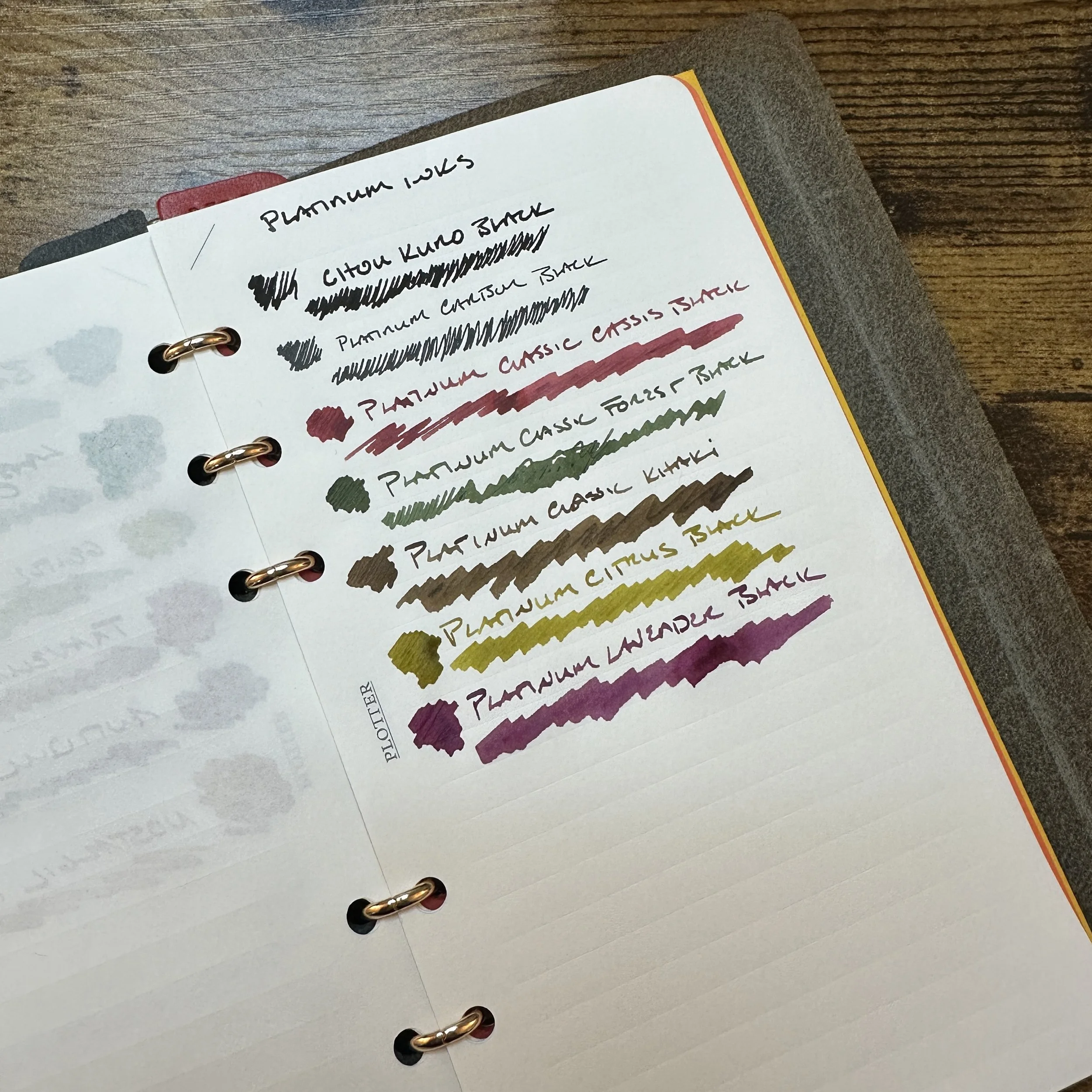 Platinum Classic Inks Writing Samples