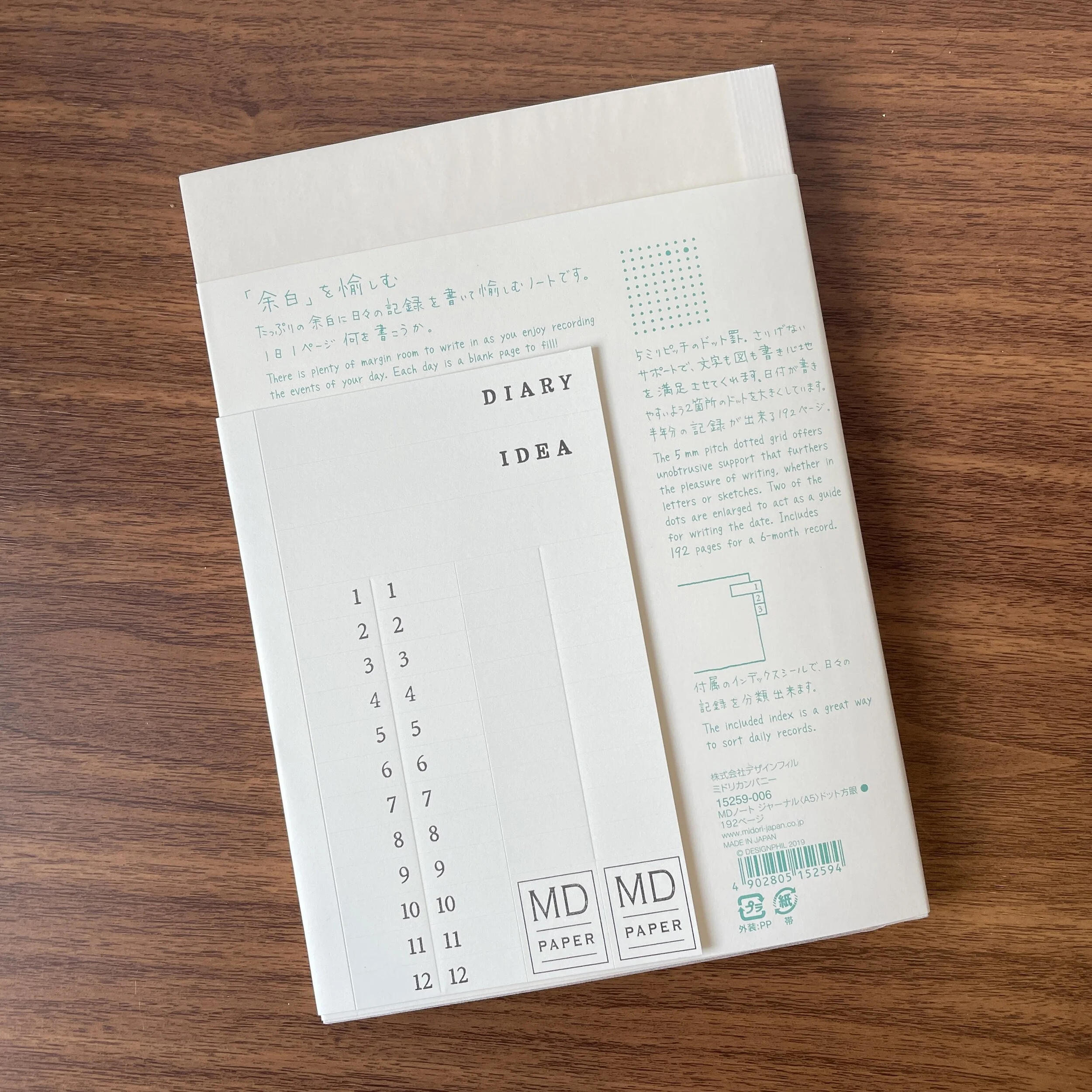 Midori MD Notebook Journal A5 Dot Grid Reverse