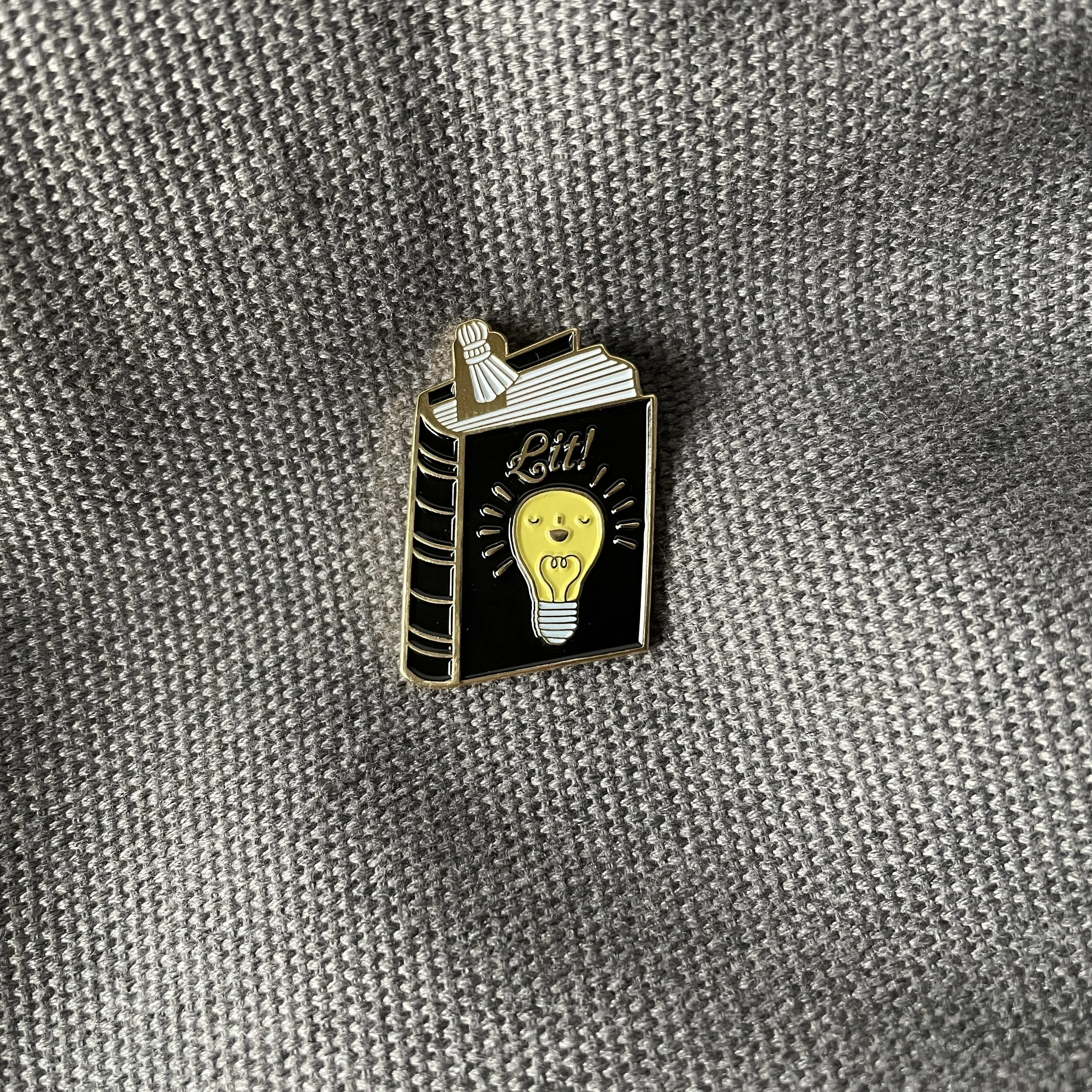 Lit! Soft Enamel Lapel Pin (Black)