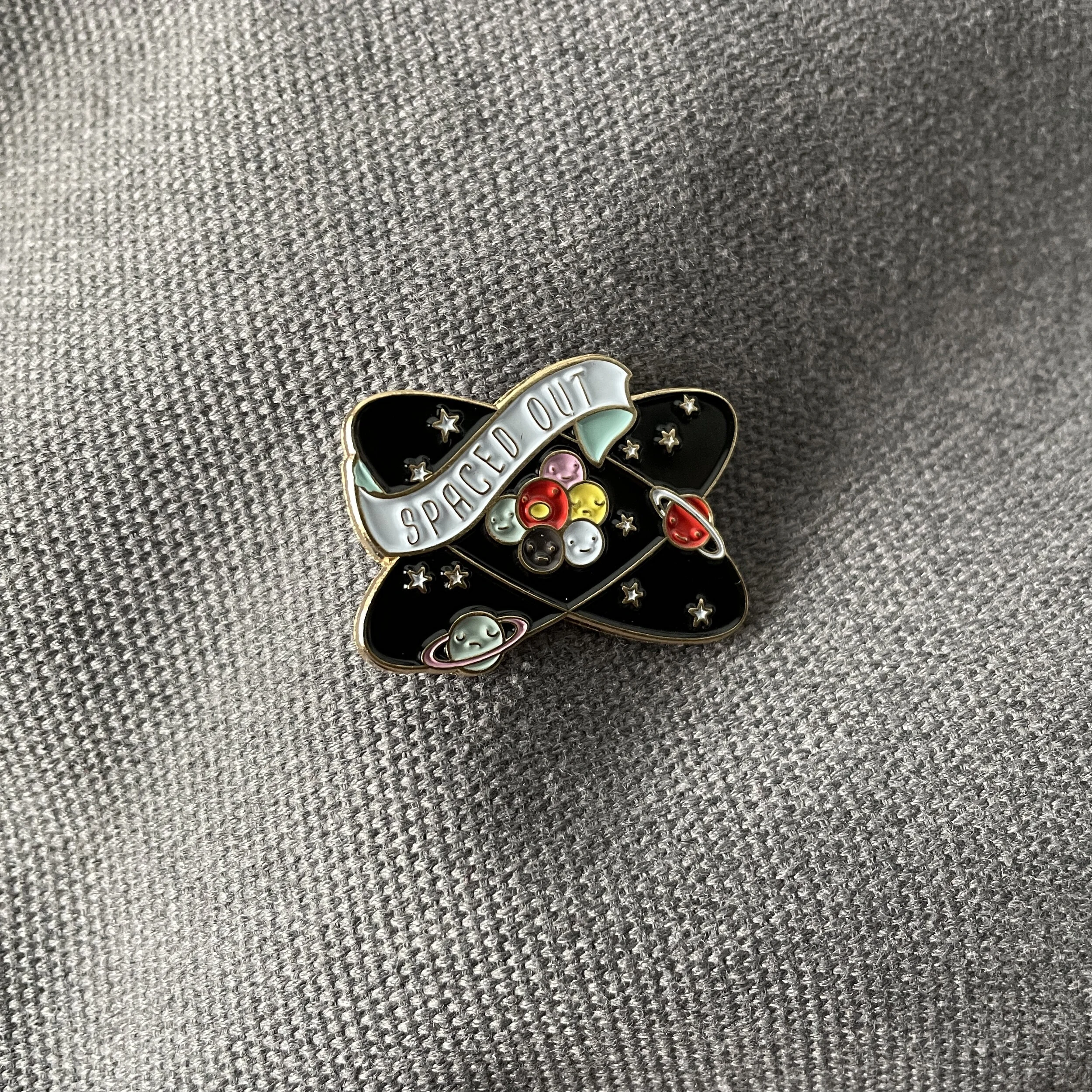 Spaced Out Hard Enamel Pin (Cloth)