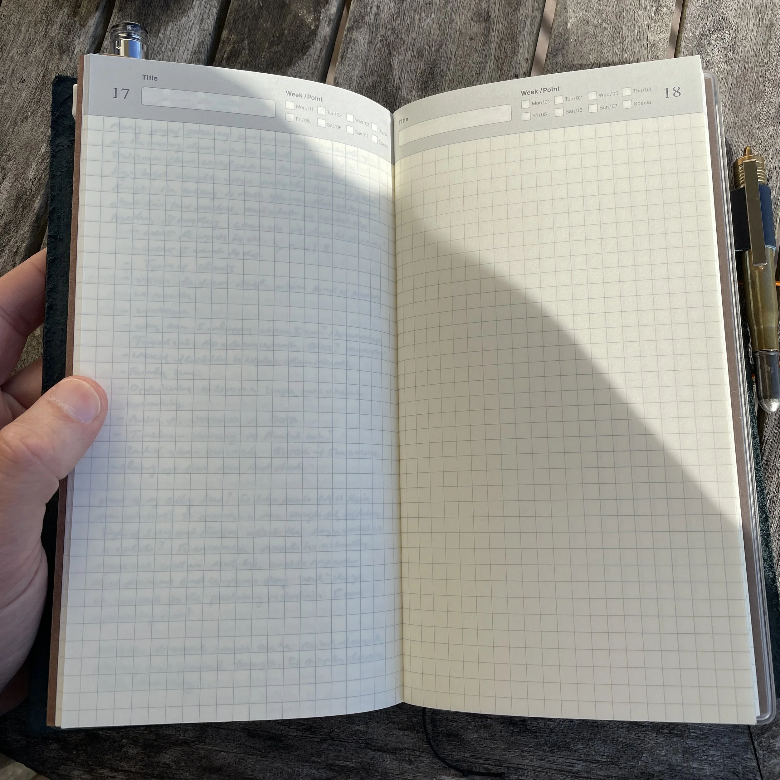 Week on 2 Pages, Minimalist, V006 Travelers Notebook Insert