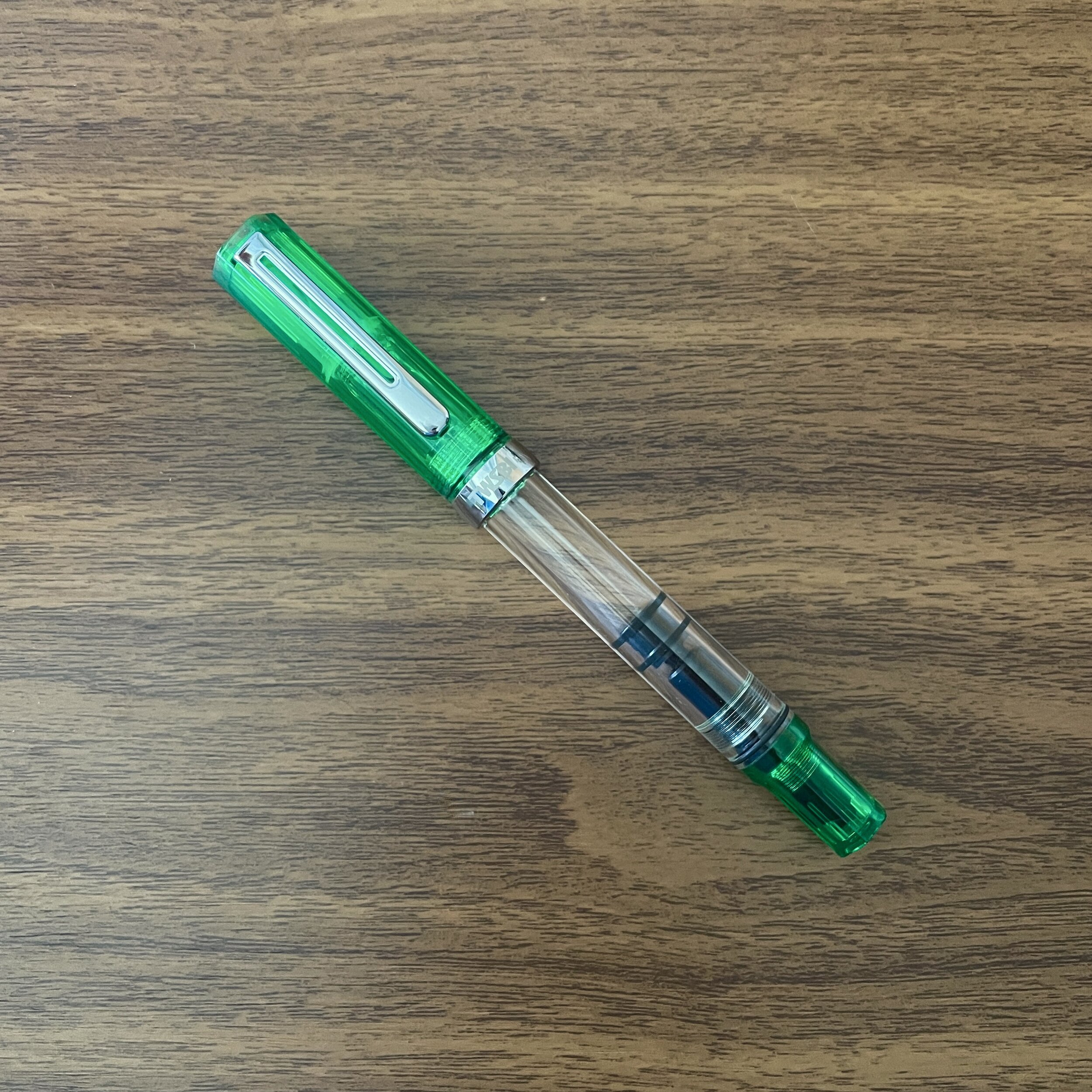 Extra Fine Point TWSBI Eco Fountain Pen in Transparent Green Special Edition 