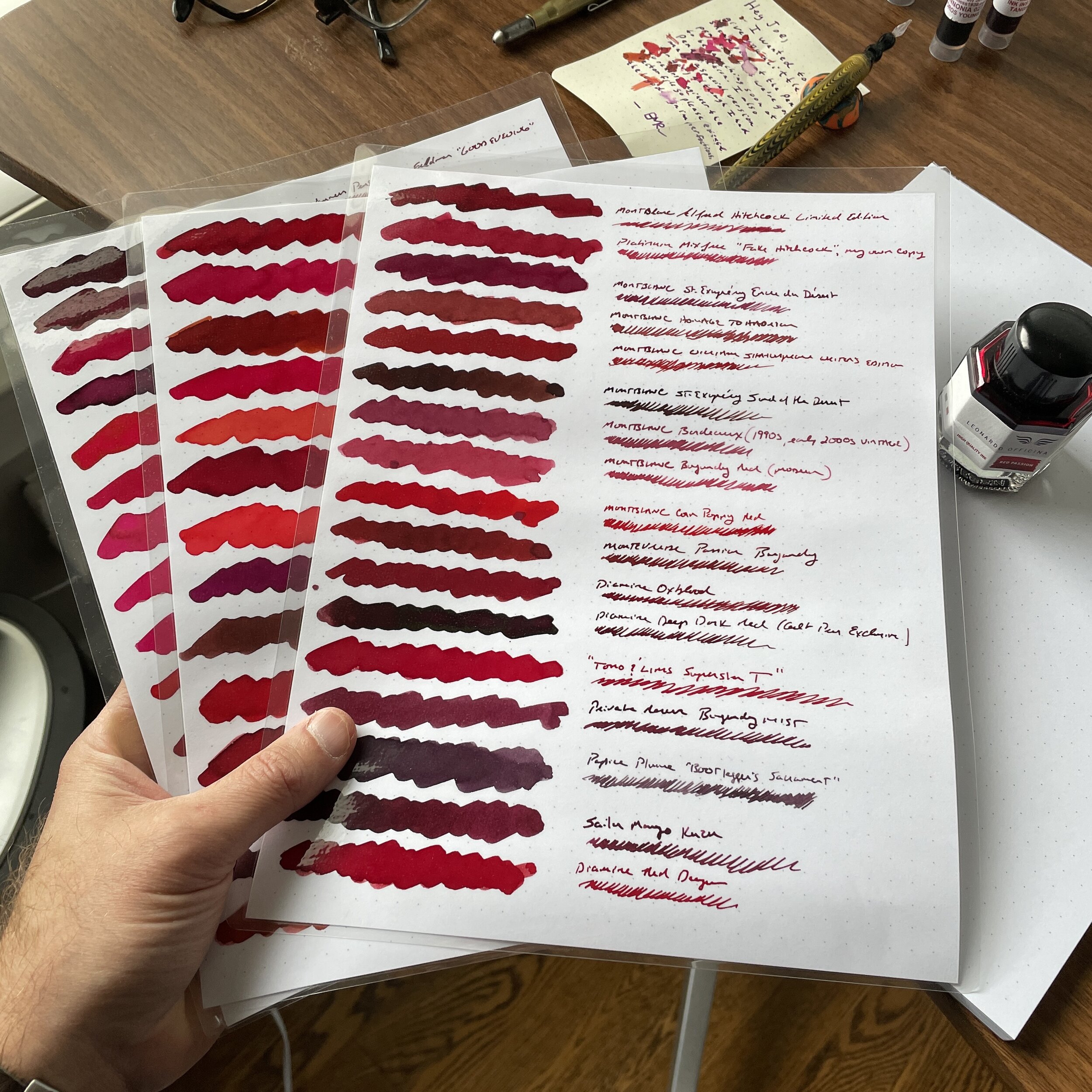 How Inks Look on Different Papers - The Goulet Pen Company