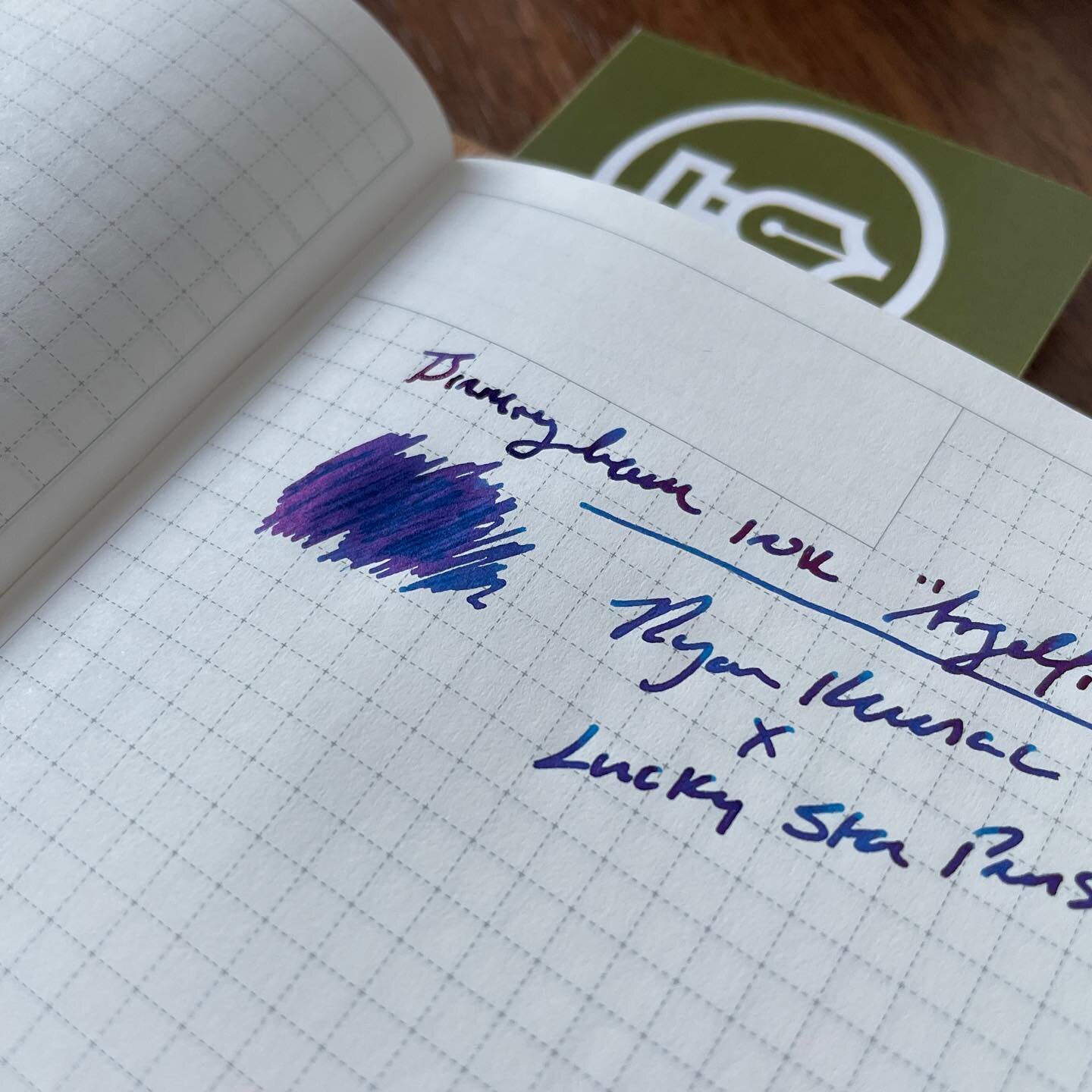 Up on the blog today, a &ldquo;sheeny ink&rdquo; review, @birminghampens Angelfish from their &ldquo;Rich&rdquo; collection. It&rsquo;s been hard for me to find a well-behaved blue sheener, but this one gets the job done!  Check out the blog for the 