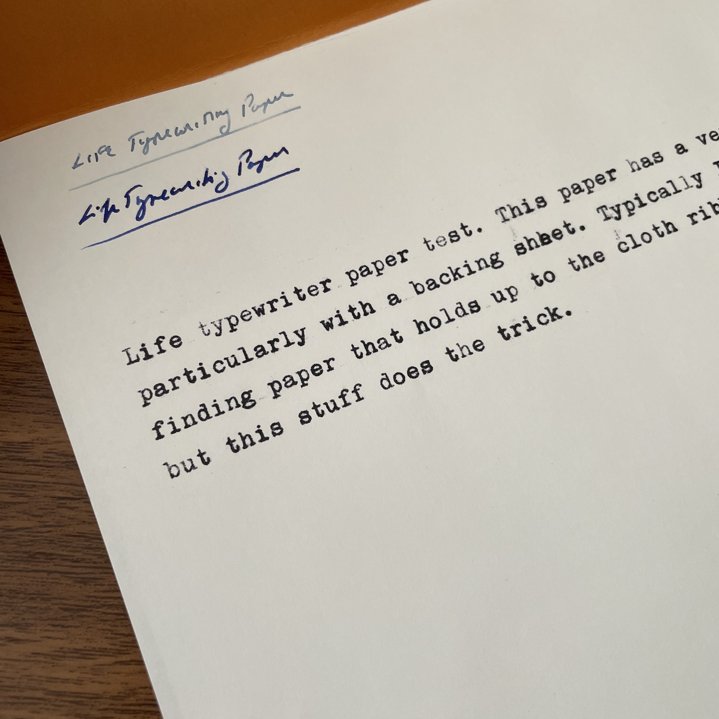 Life Typewriting Paper — The Gentleman Stationer