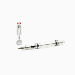 Penna Stilografica TWSBI Eco Bianca Punta F – Caricamento A Pistone, Corpo Trasparente In Acrilico E Acciaio