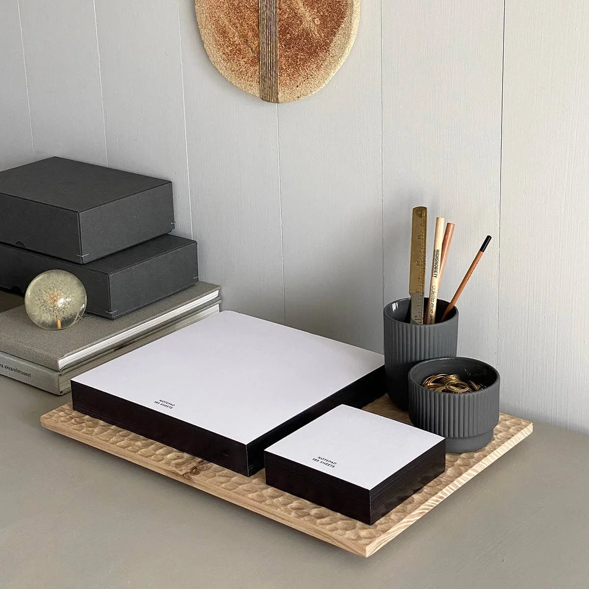 WMS & Co Classic Black Desk Pad in Use