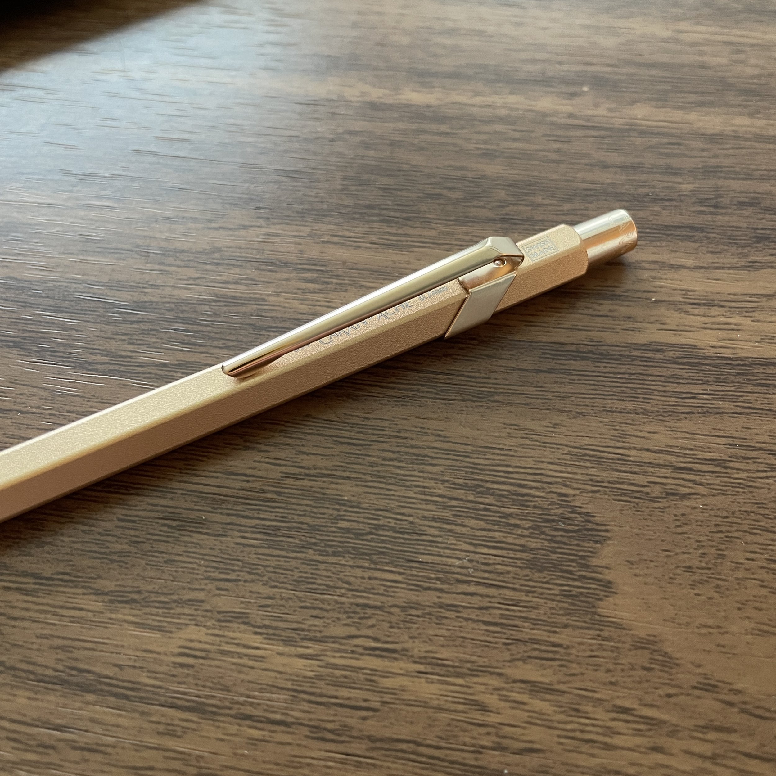 Caran d'Ache Brut Rosé Mechanical Pencil Finish