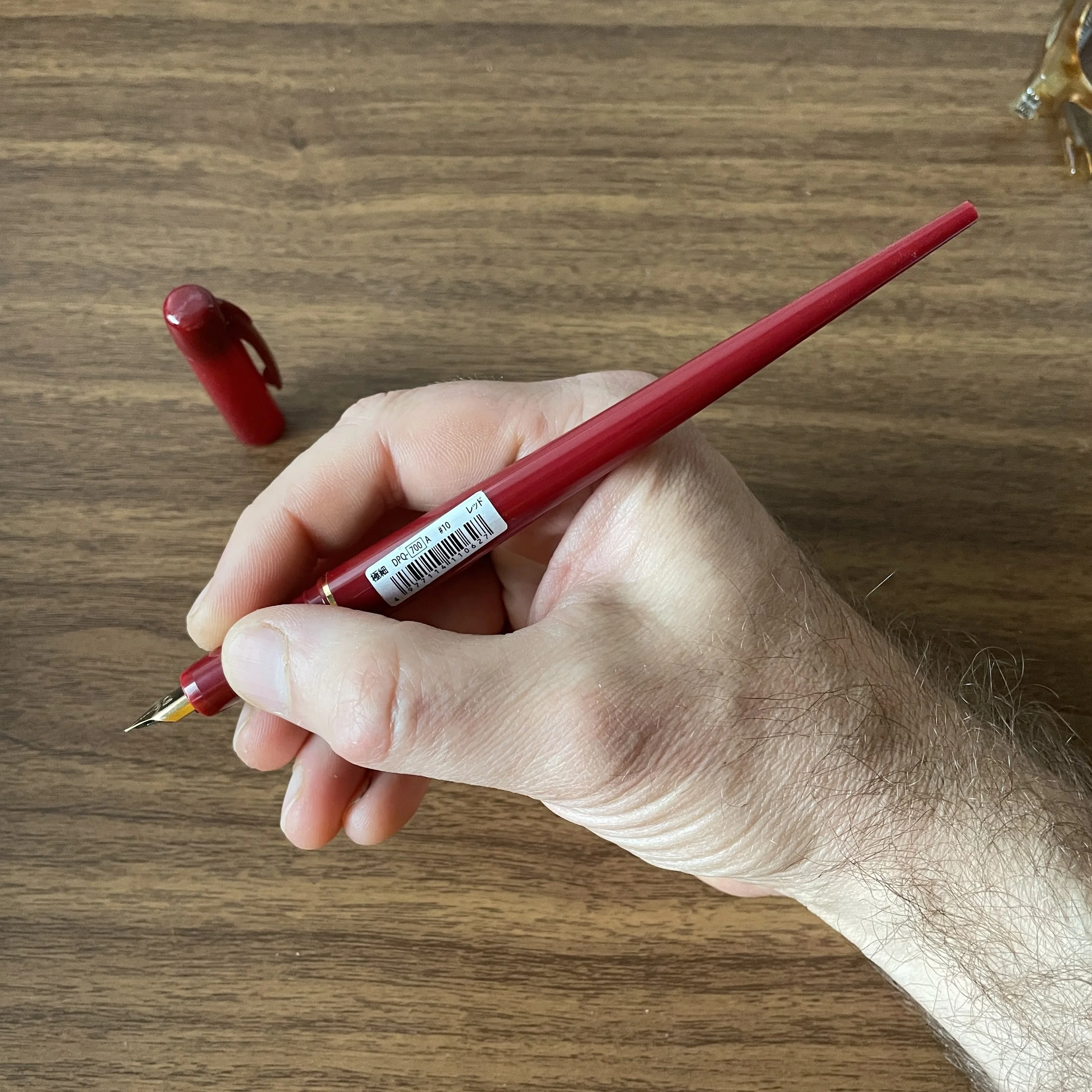 Platinum Carbon Desk Pen In-Hand