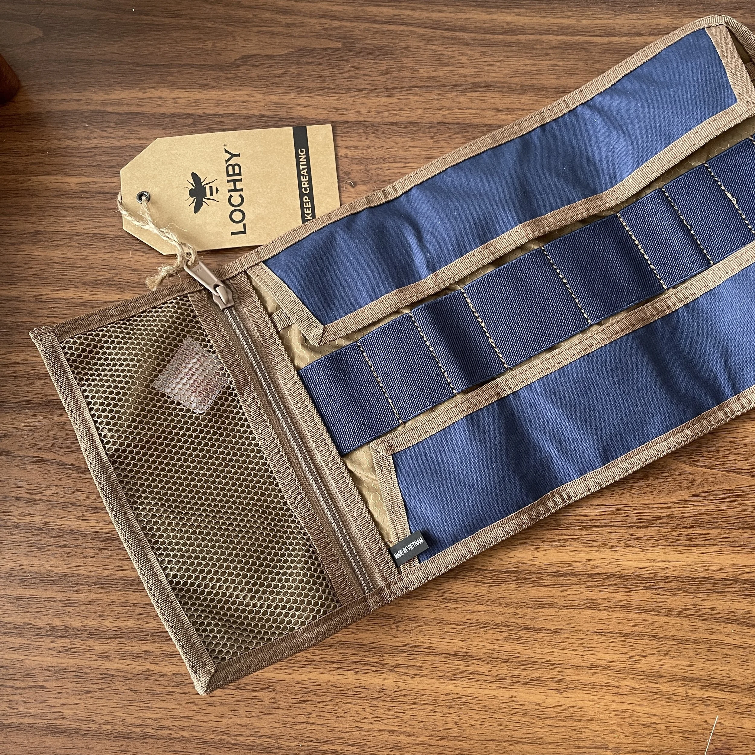 Lochby Tool Roll Navy Interior