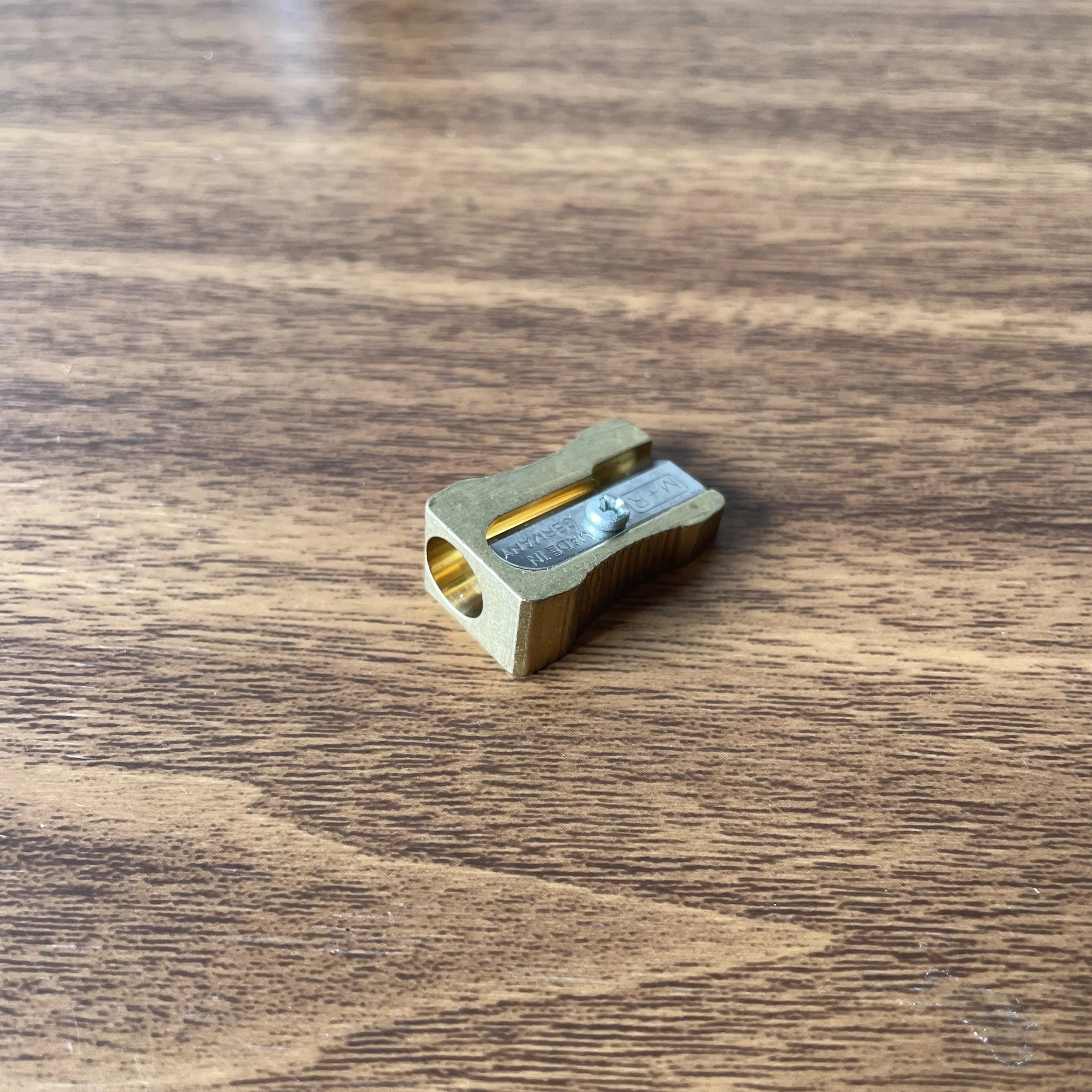 M&R Brass Single-Hole Wedge Sharpener