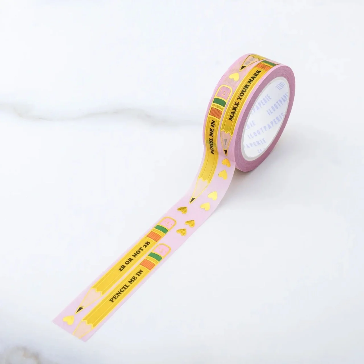 Pencil Gold Foil Washi Tape