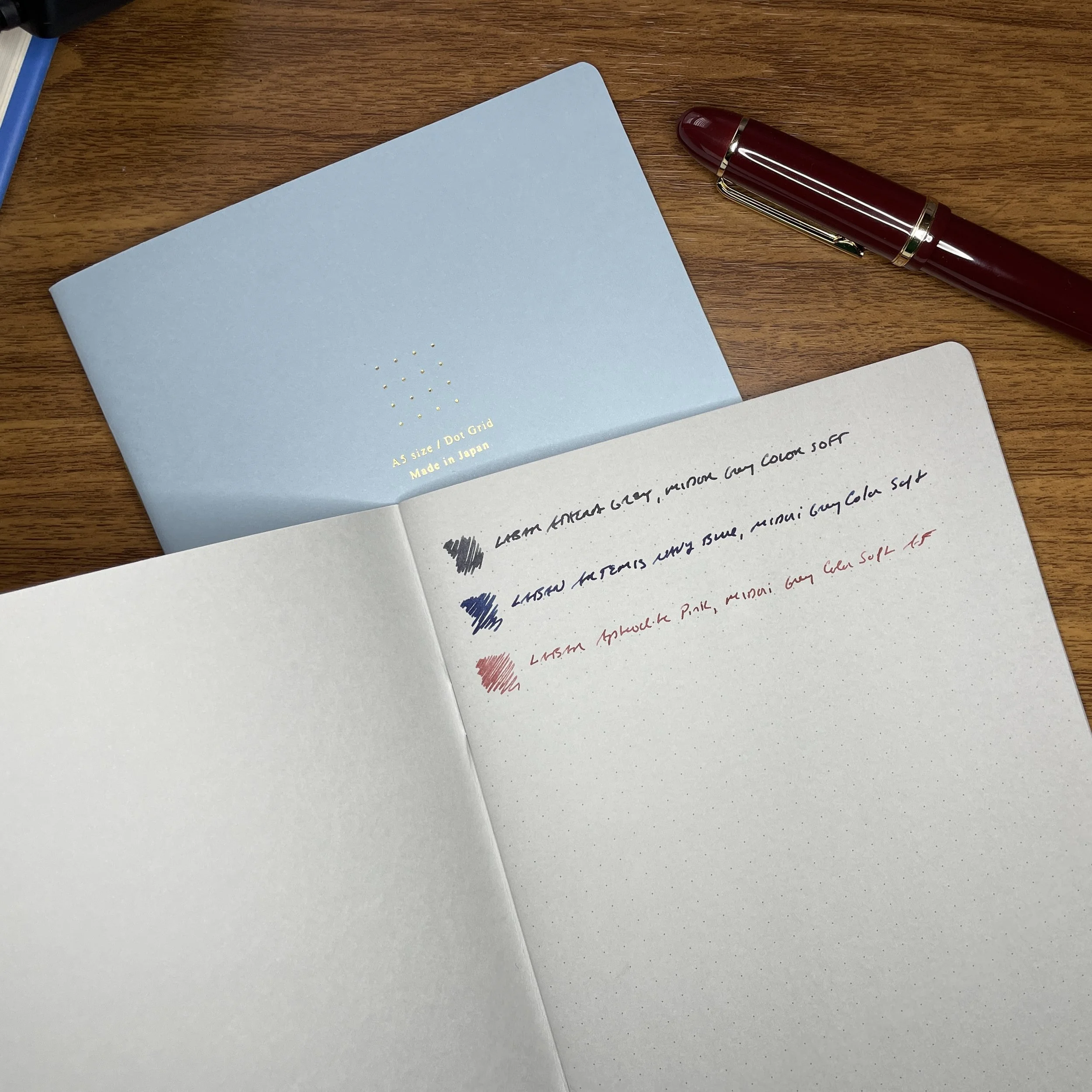 Midori Soft Color Writing Sample (from Staple Bound)