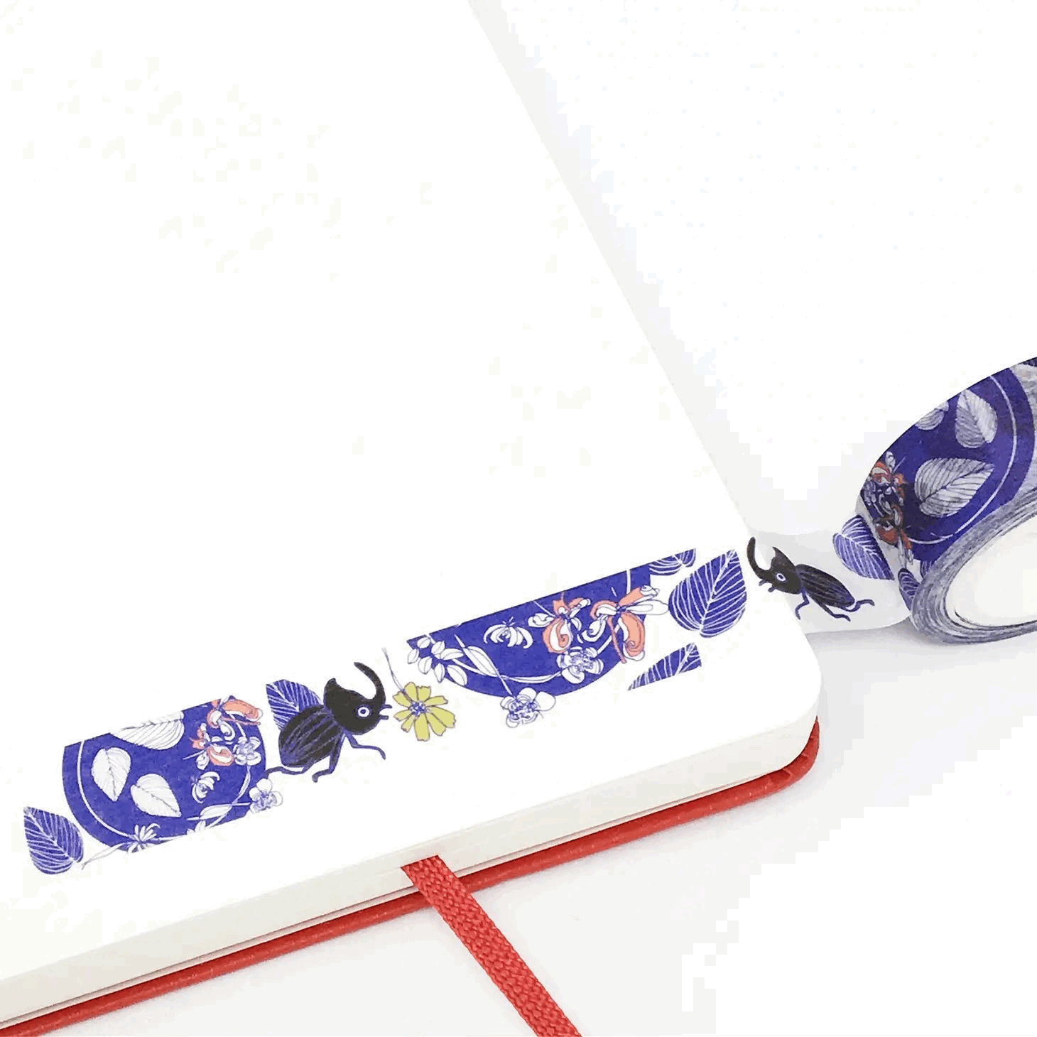 Beetle's Garden Washi Tape on Paper