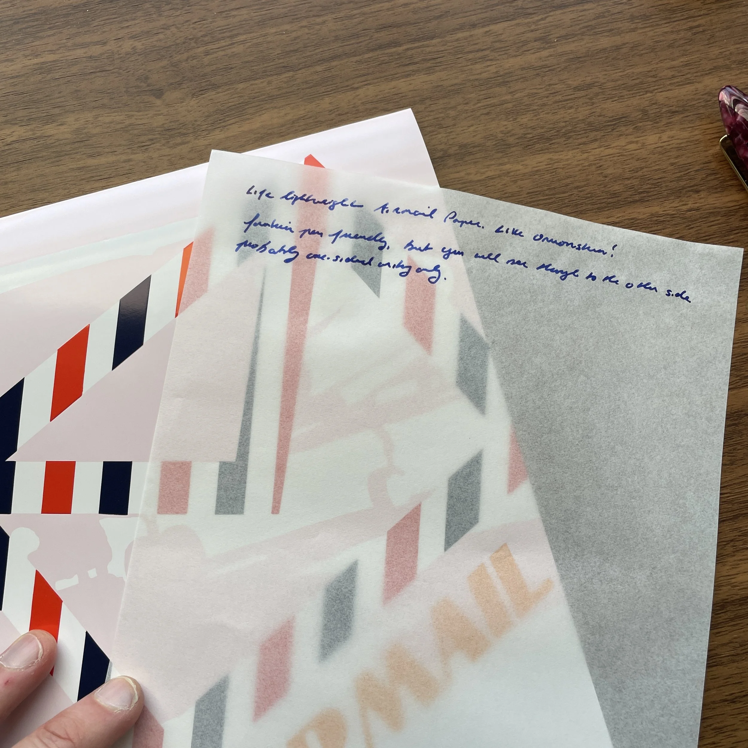 Life Airmail Paper Pad Writing Sample