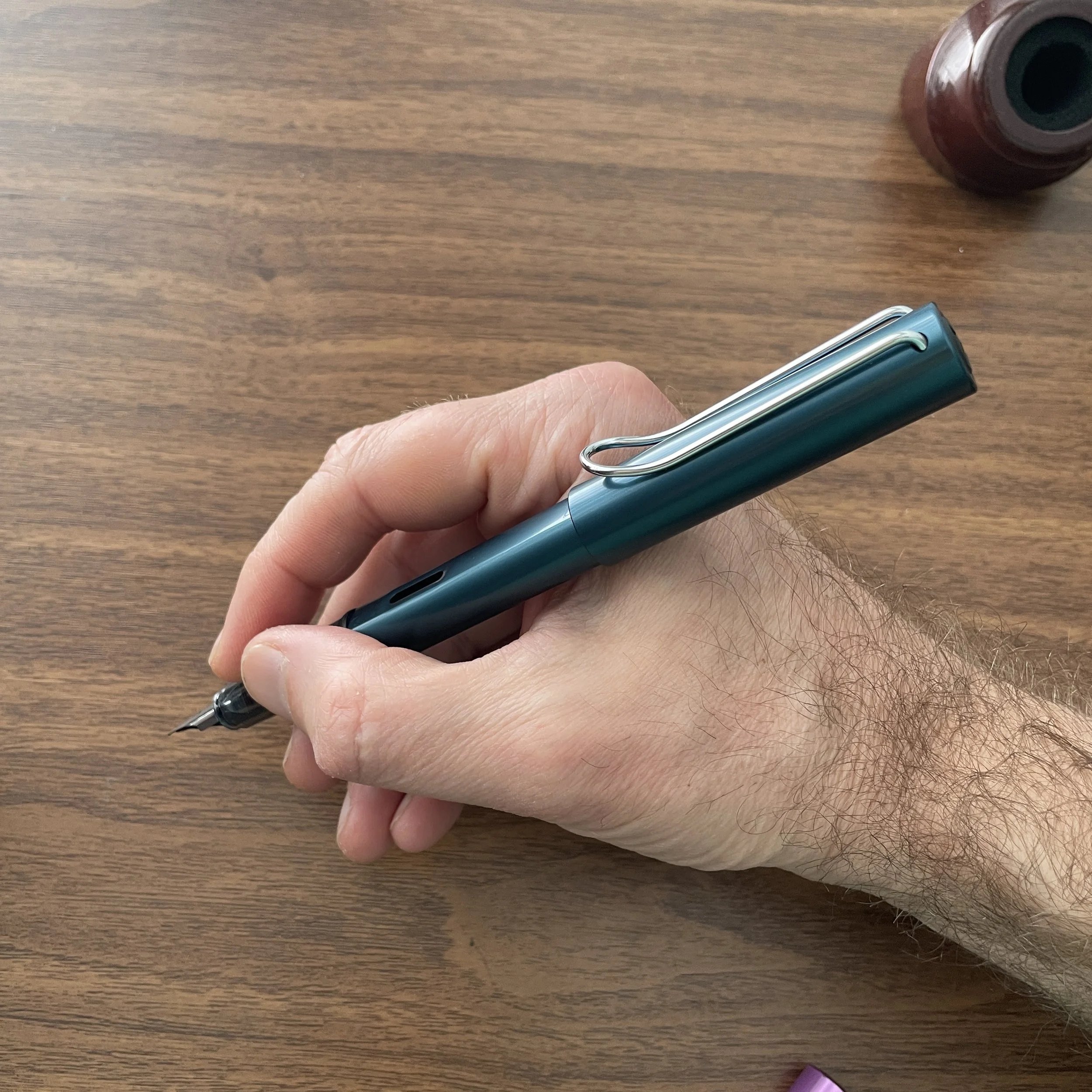 Lamy AL-Star Special Edition Petrol Fountain Pen in-Hand