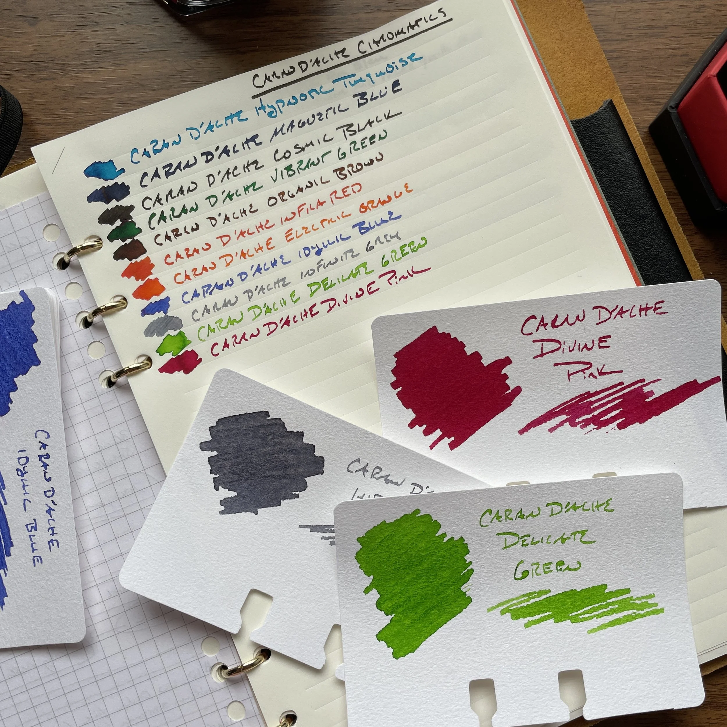 Caran d'Ache Chromatics Swatch Sheet