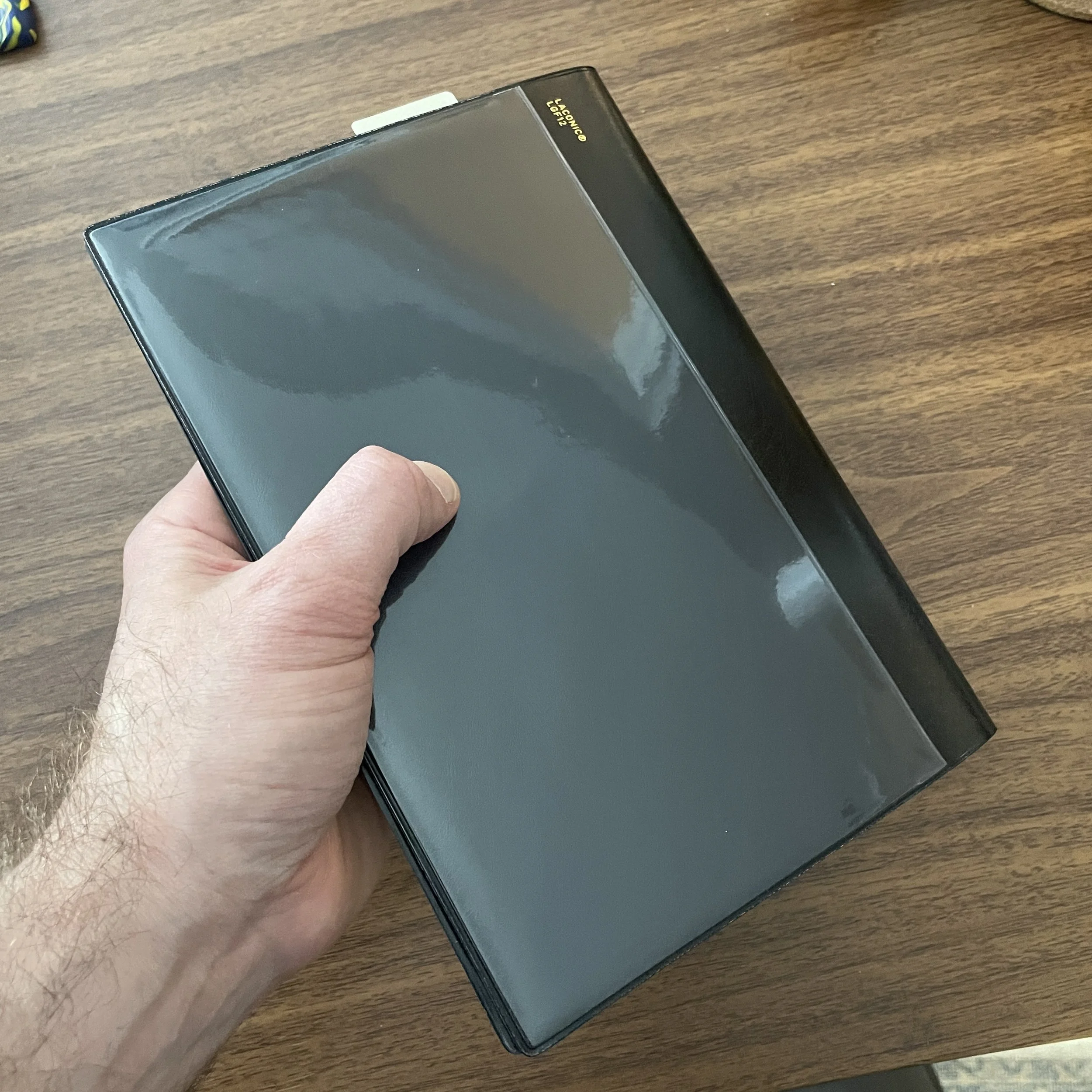 Laconic Style Notebook Cover (Black PvC, Back Cover)