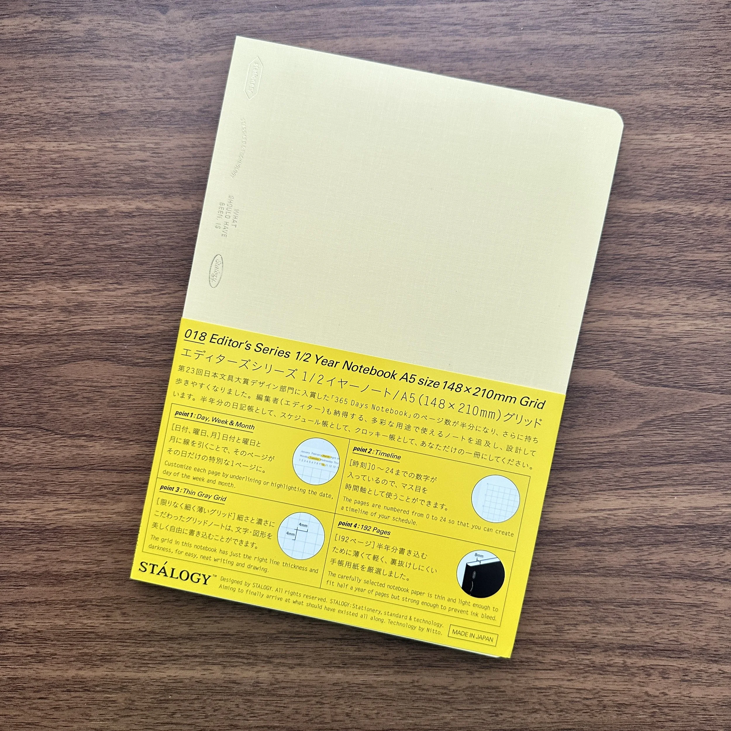 Stalogy 018 Editor's Series 1/2 Year A5 Notebook (Limited Edition