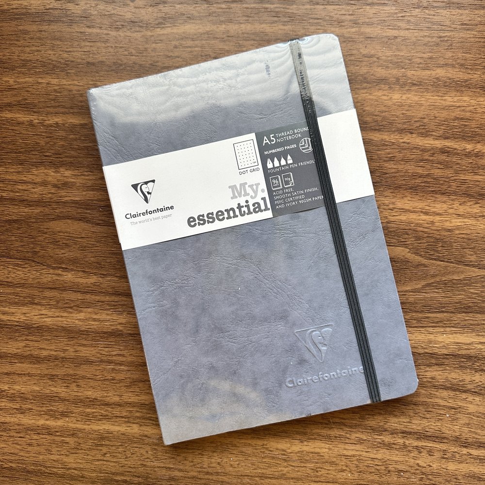 Clairefontaine My Essential # 7934 6 x 8 1/4 Clothbound Paginated  Notebook (Ruled or Dot Grid Paper)