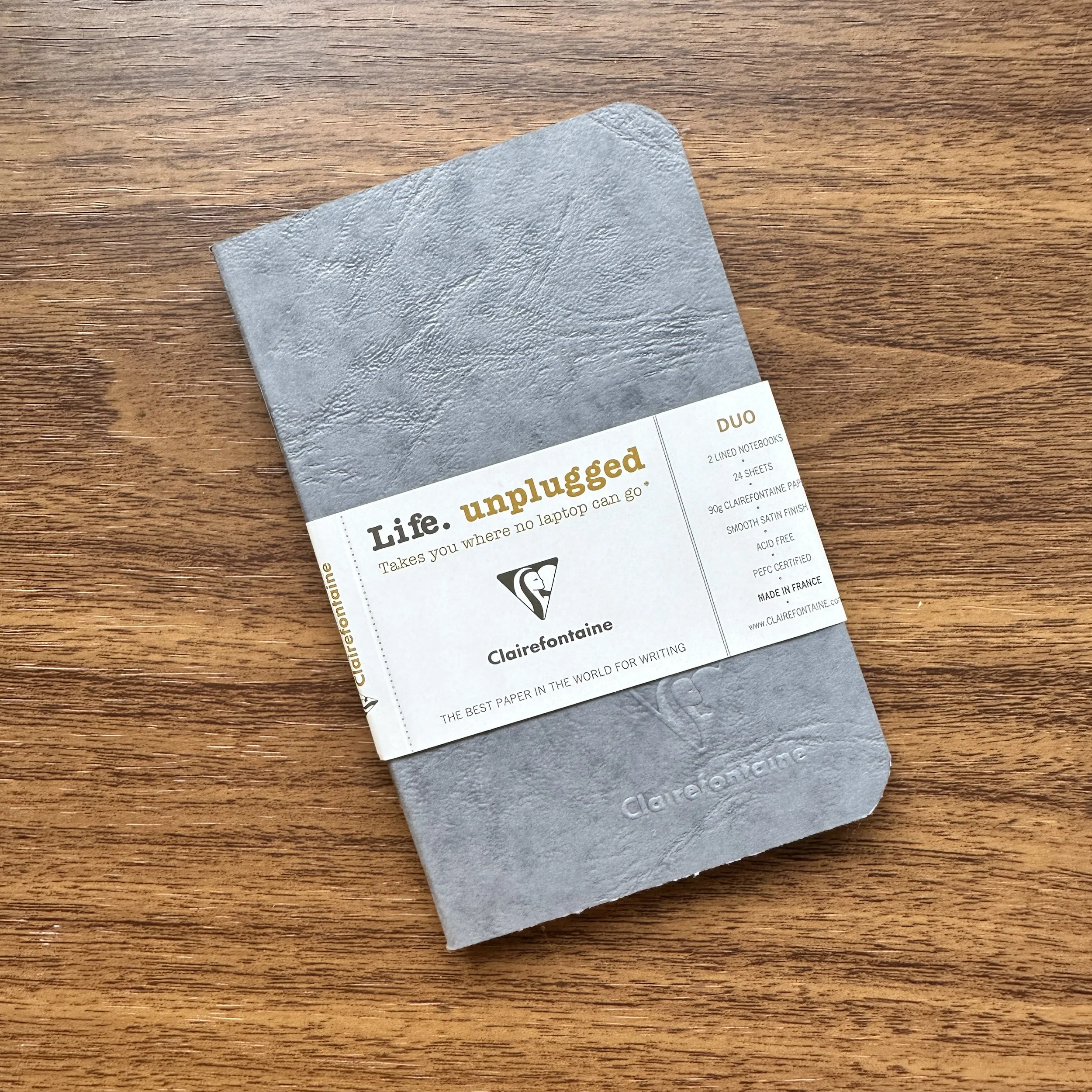 Clairefontaine Life.unplugged Pocket Duo Notebooks (Grey)