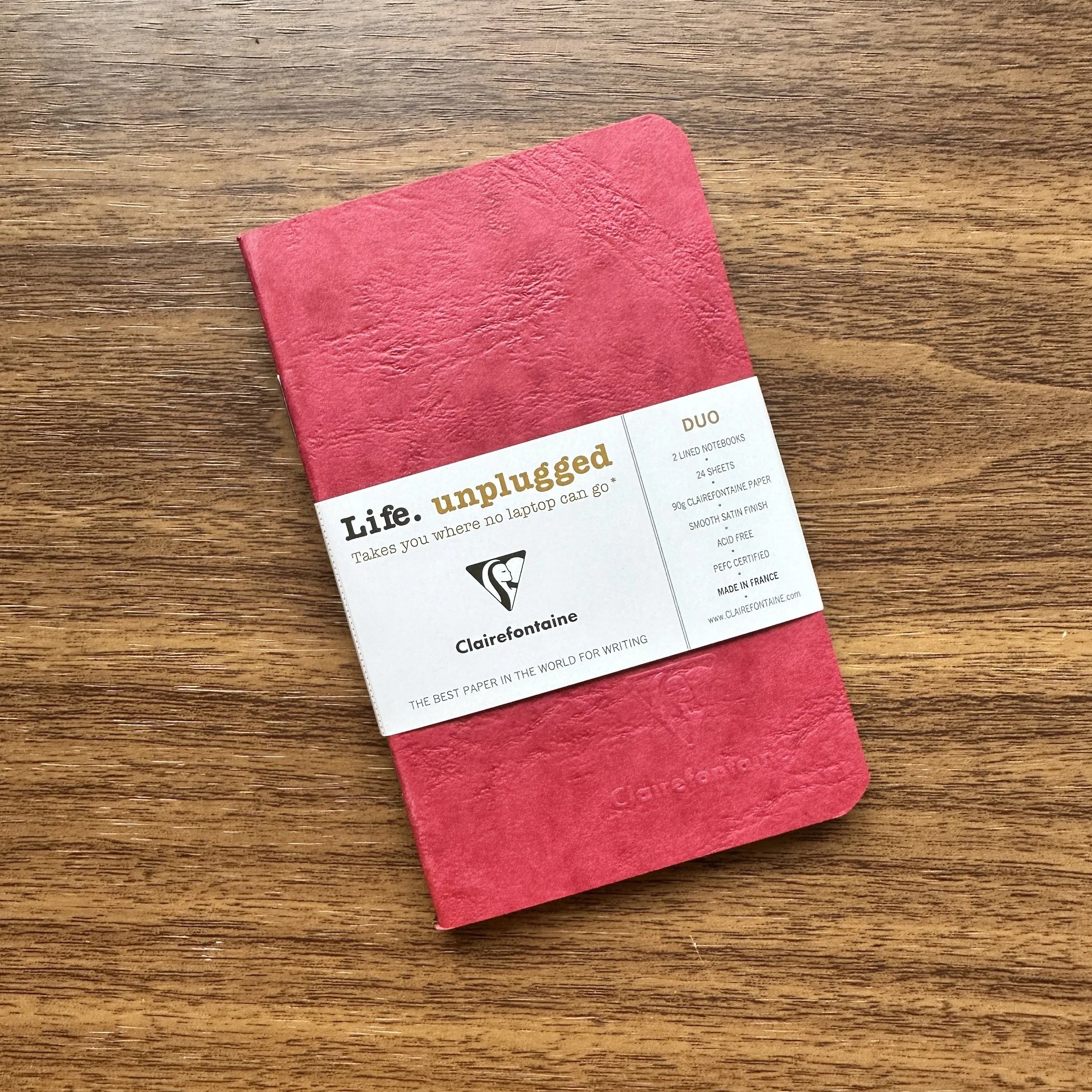 Clairefontaine Life.unplugged Pocket Duo Notebooks (Red)