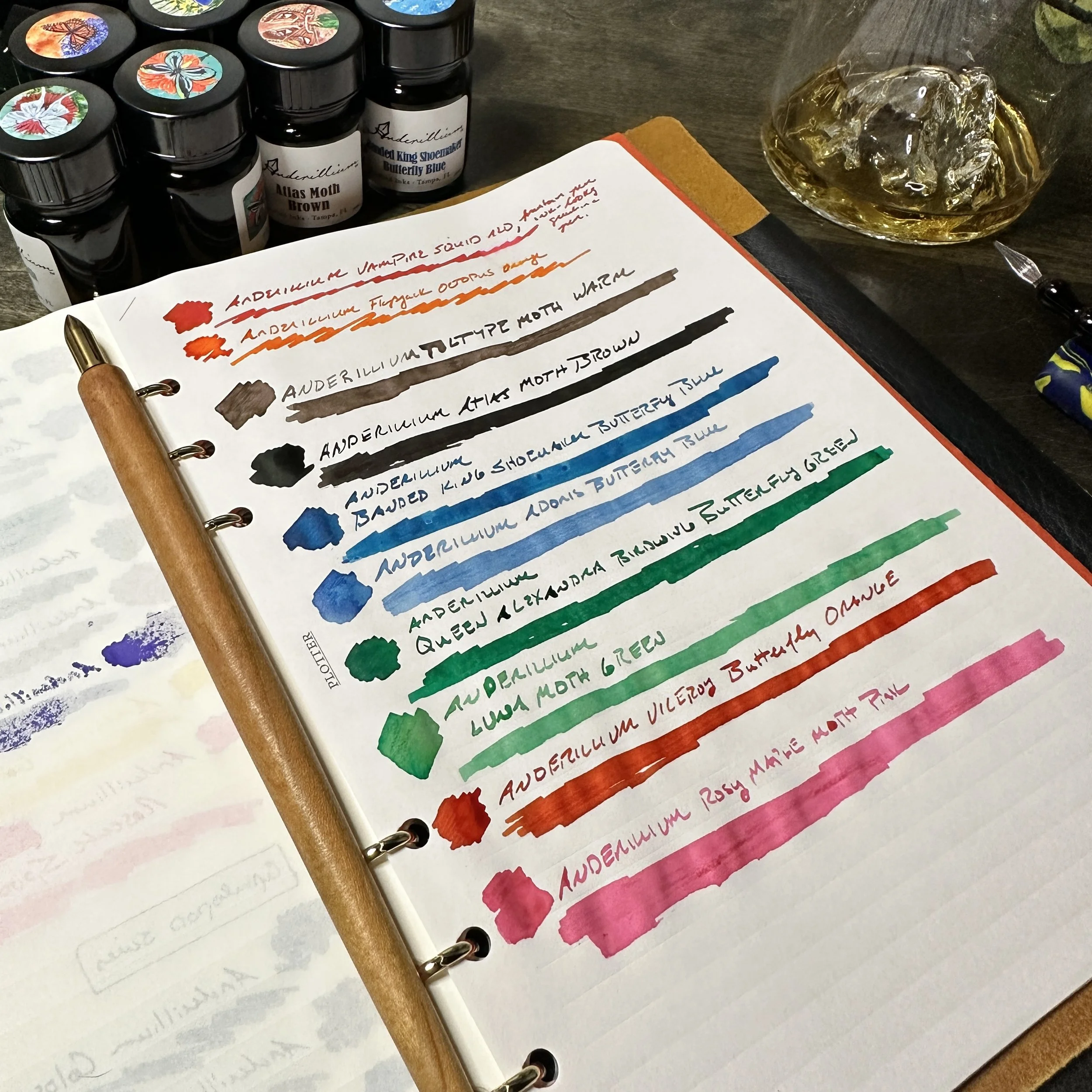 Writing Samples Ink Anderillium Lepidopteran Series