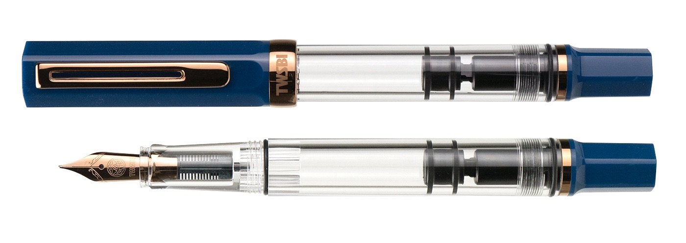 TWSBI Indigo Blue Fountain Pen Bronze Trim (2)