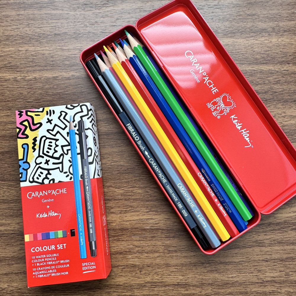 Choosing a box of colored pencilsCaran d'Ache