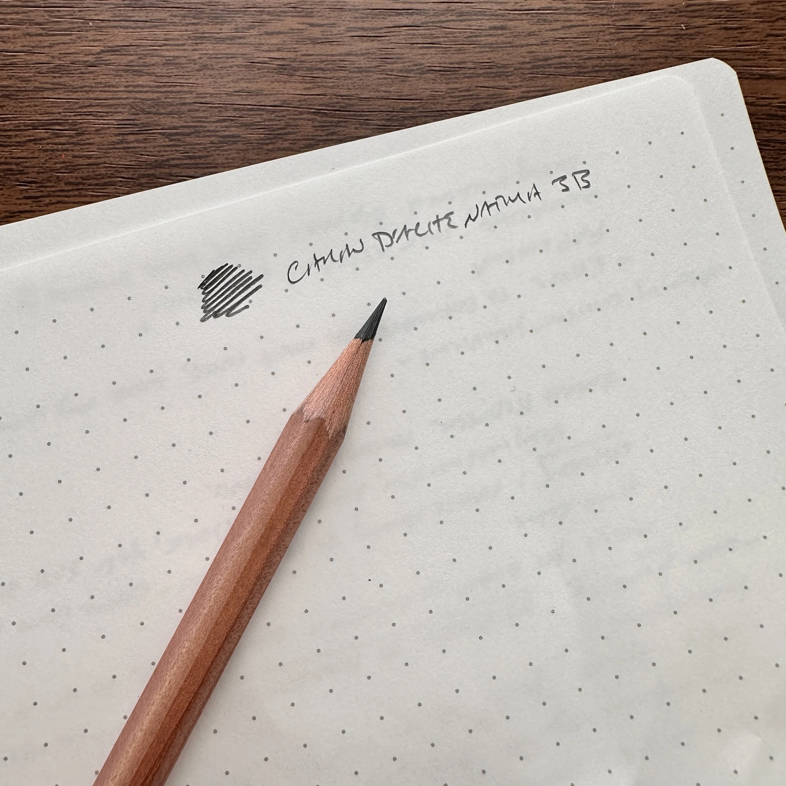 Caran d'Ache Natura 3B Pencil Writing Sample
