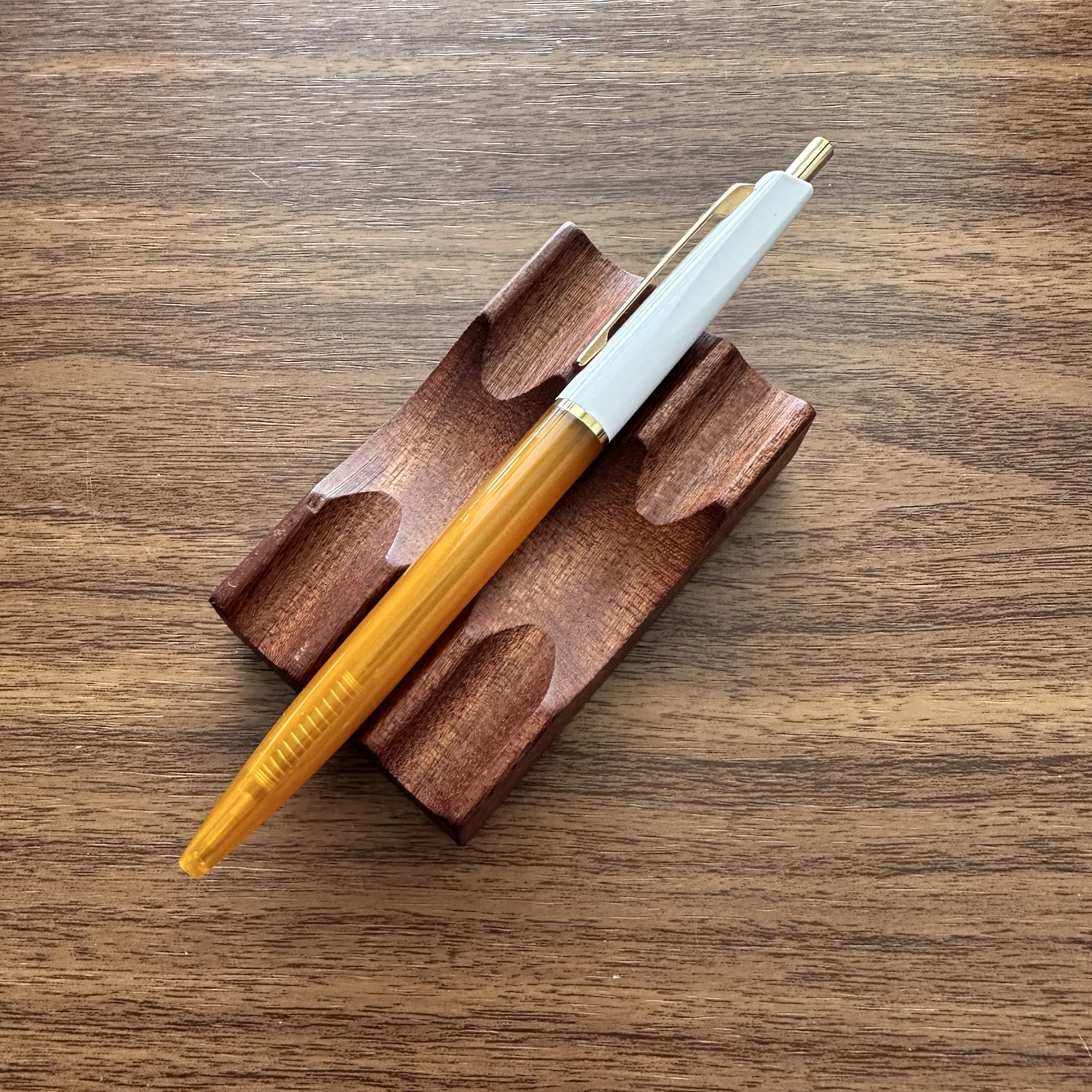 Anterique White + Orange Ballpoint