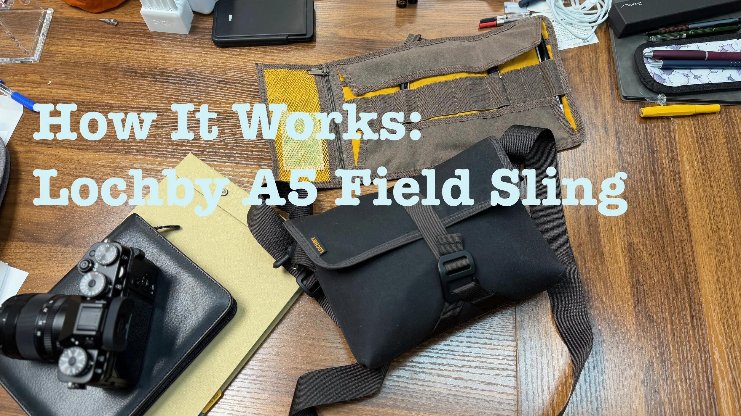 Cover Image Showing Loaded Lochby A5 Field Sling on Table