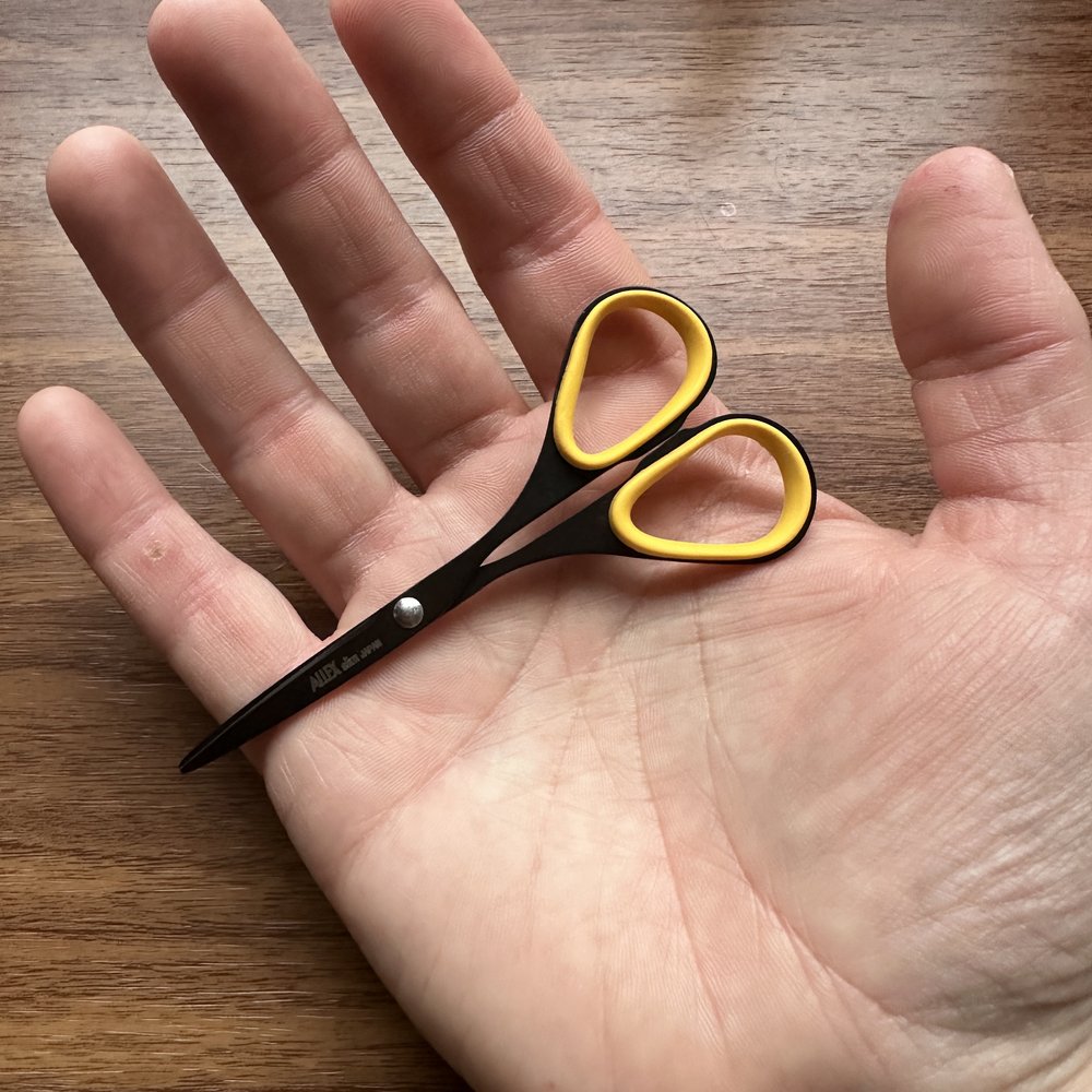 ALLEX\アレックス Allex Little Skinny Scissors for Office 4.7, All Purpose Slim & Thin Low Profile Scissors, Made in Japan, All Metal Sharp Japanese