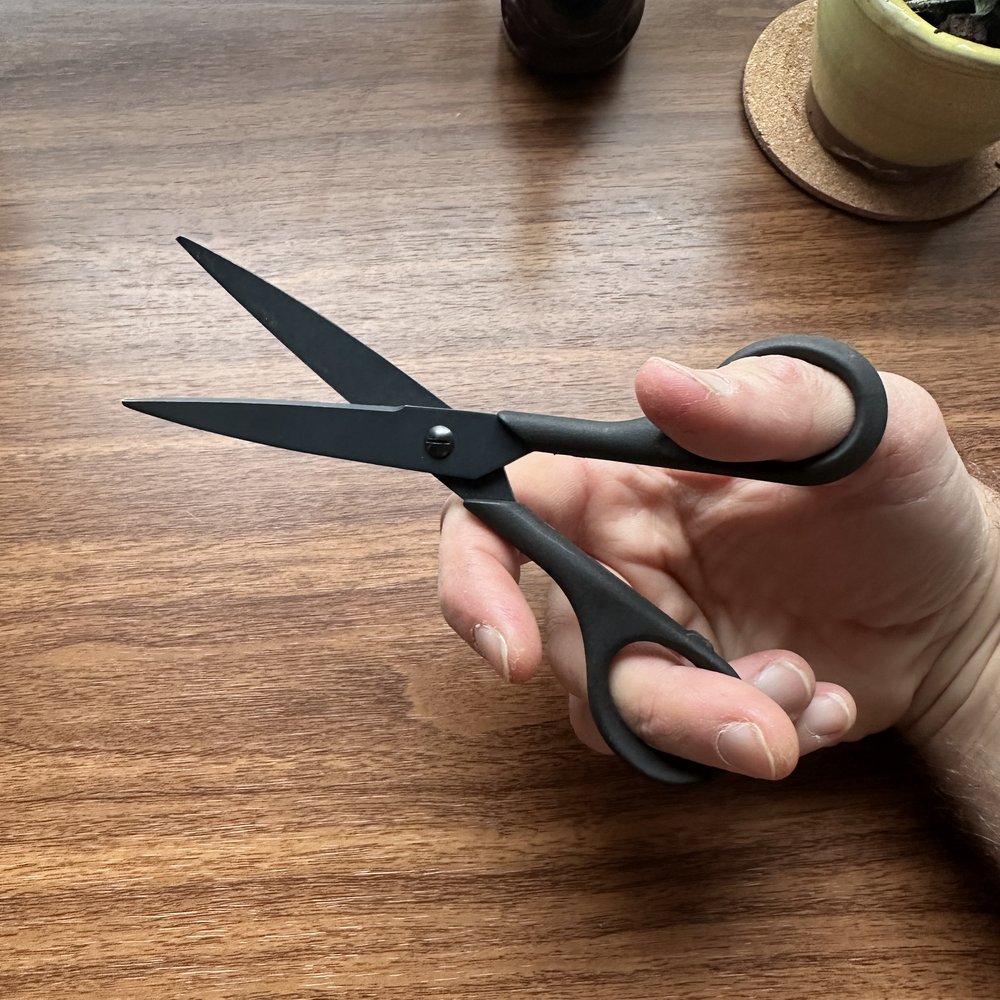  ALLEX Mini Skinny Scissors for Office 3.9, All Purpose Slim &  Thin Low Profile Scissors, Made in JAPAN, All Metal Sharp Japanese  Stainless Steel Blade with Non-Slip Soft Ring, Black 