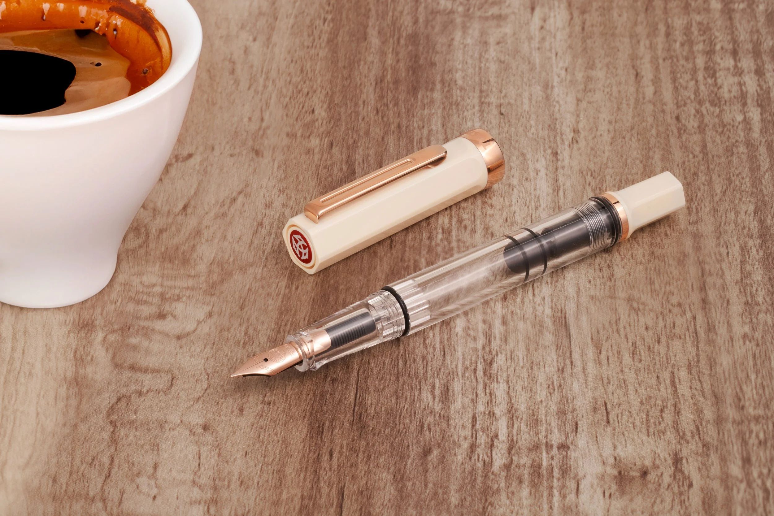 TWSBI Creme & Rose Gold Fountain Pen
